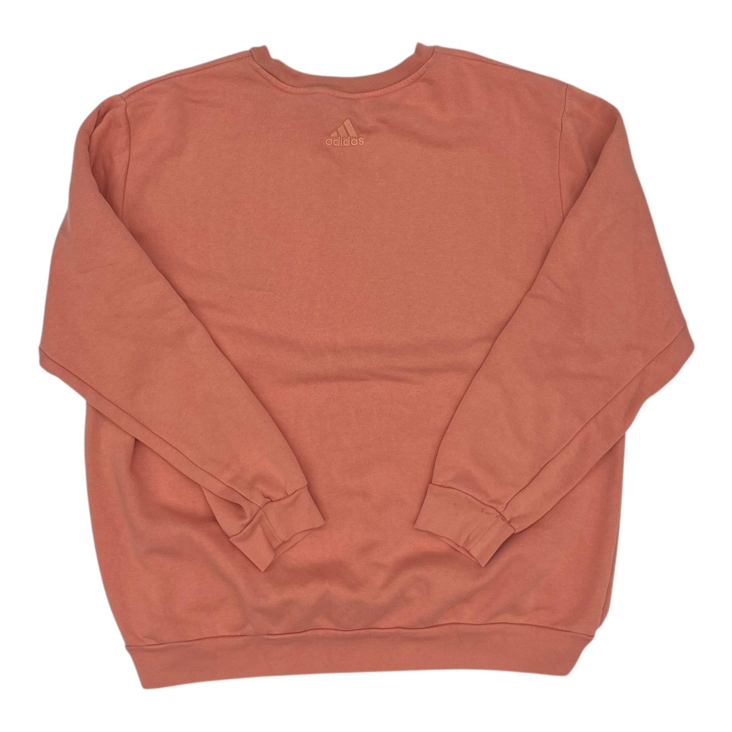 Athletic Sweatshirt Crewneck By Adidas In Orange, Size:2X