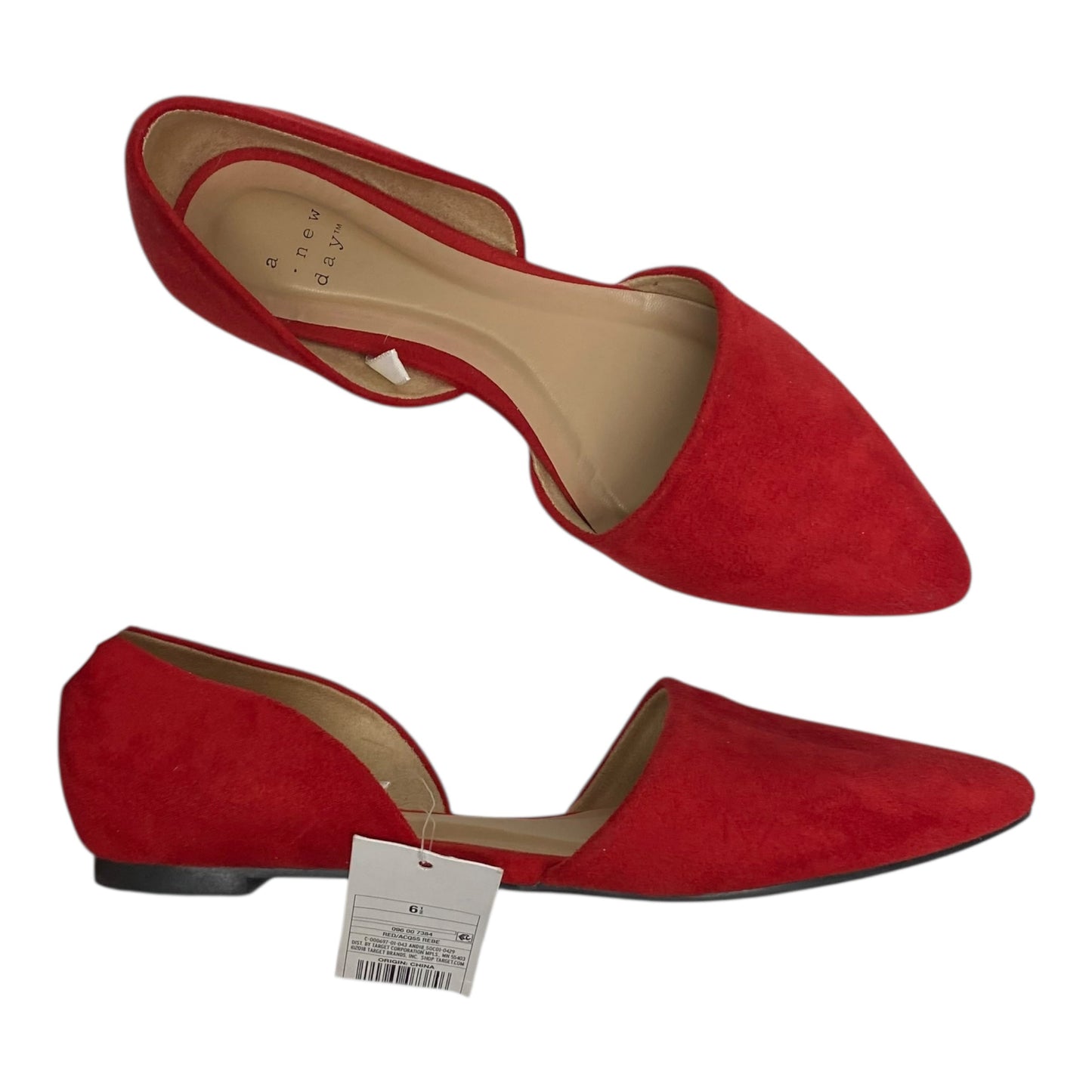 Shoes Flats By A New Day In Red, Size:6.5