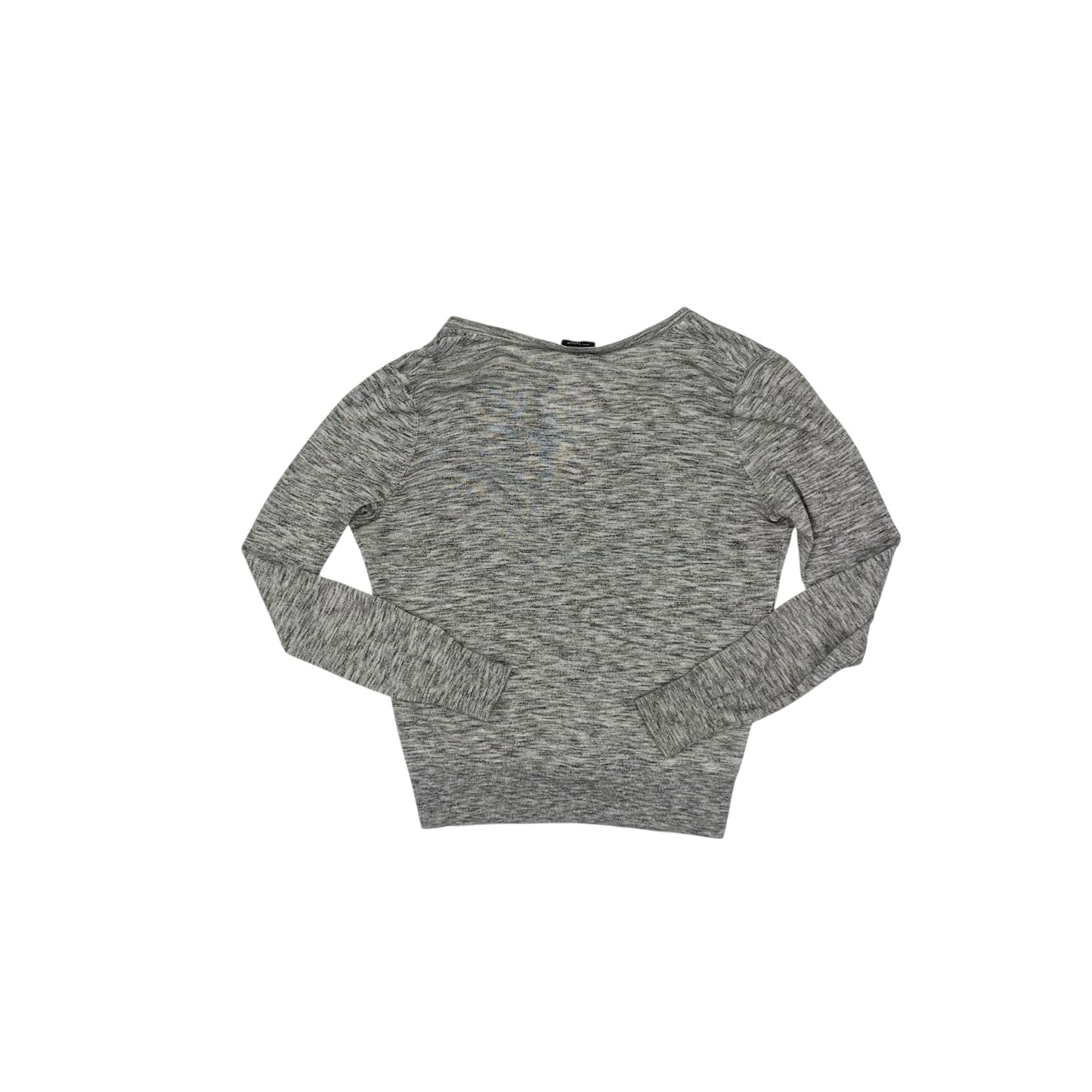 Sweater Cardigan By Ann Taylor In Grey, Size:L