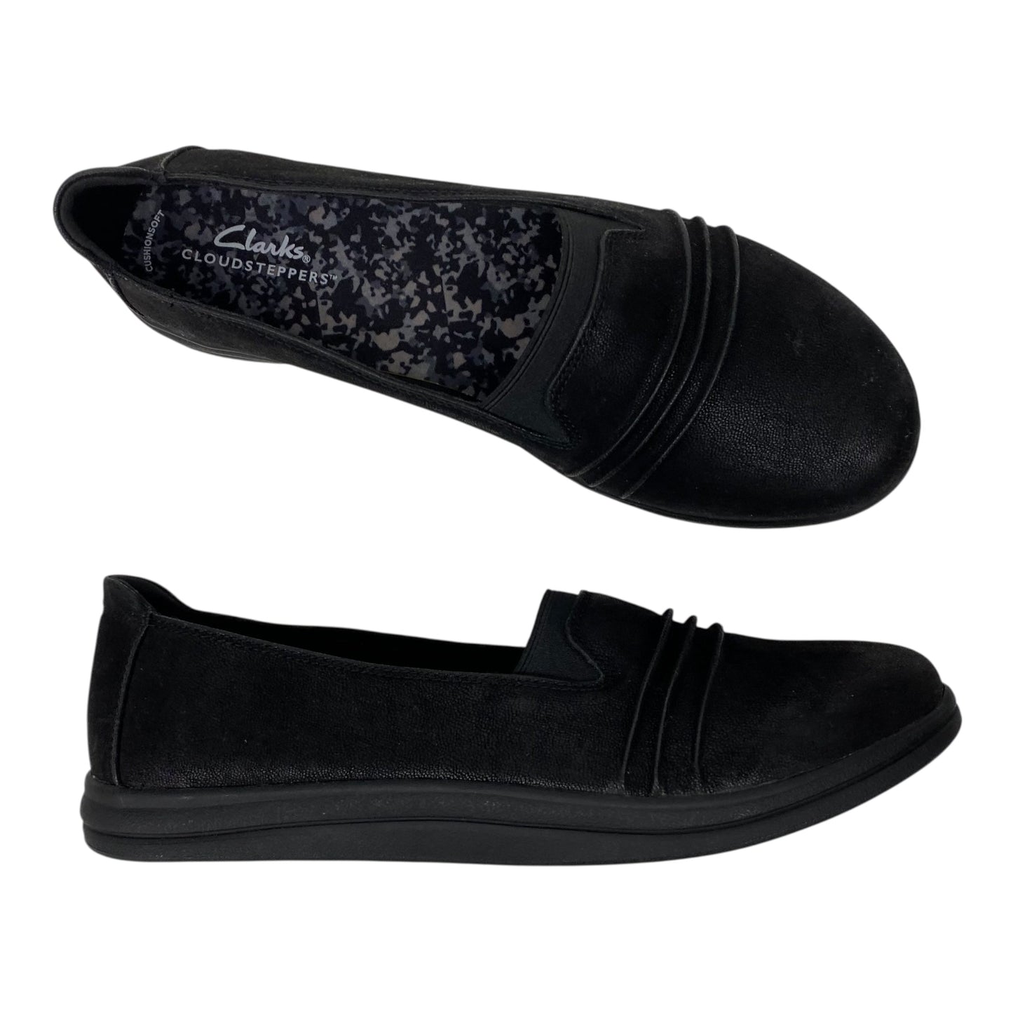 Shoes Flats By Clarks In Black, Size:9.5