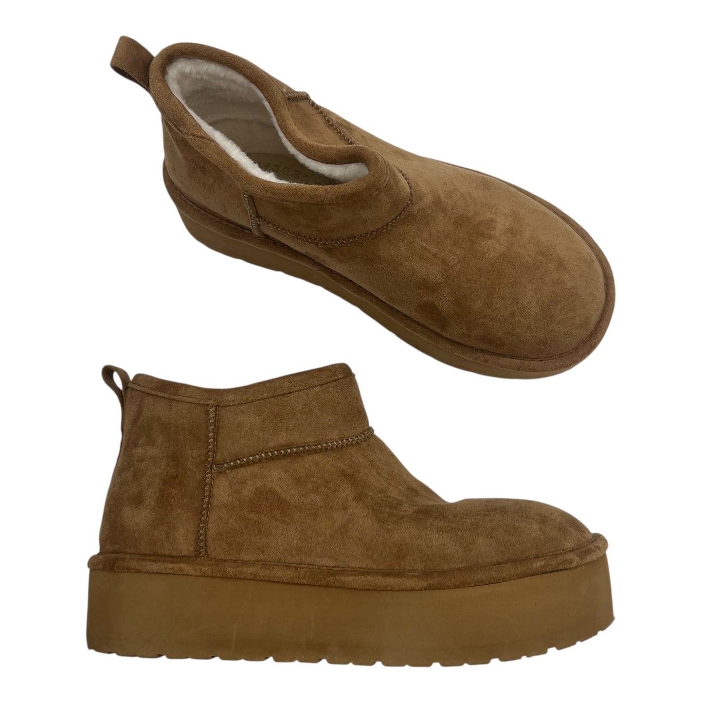 Boots Ankle Flats By Madden Girl In Tan, Size:10