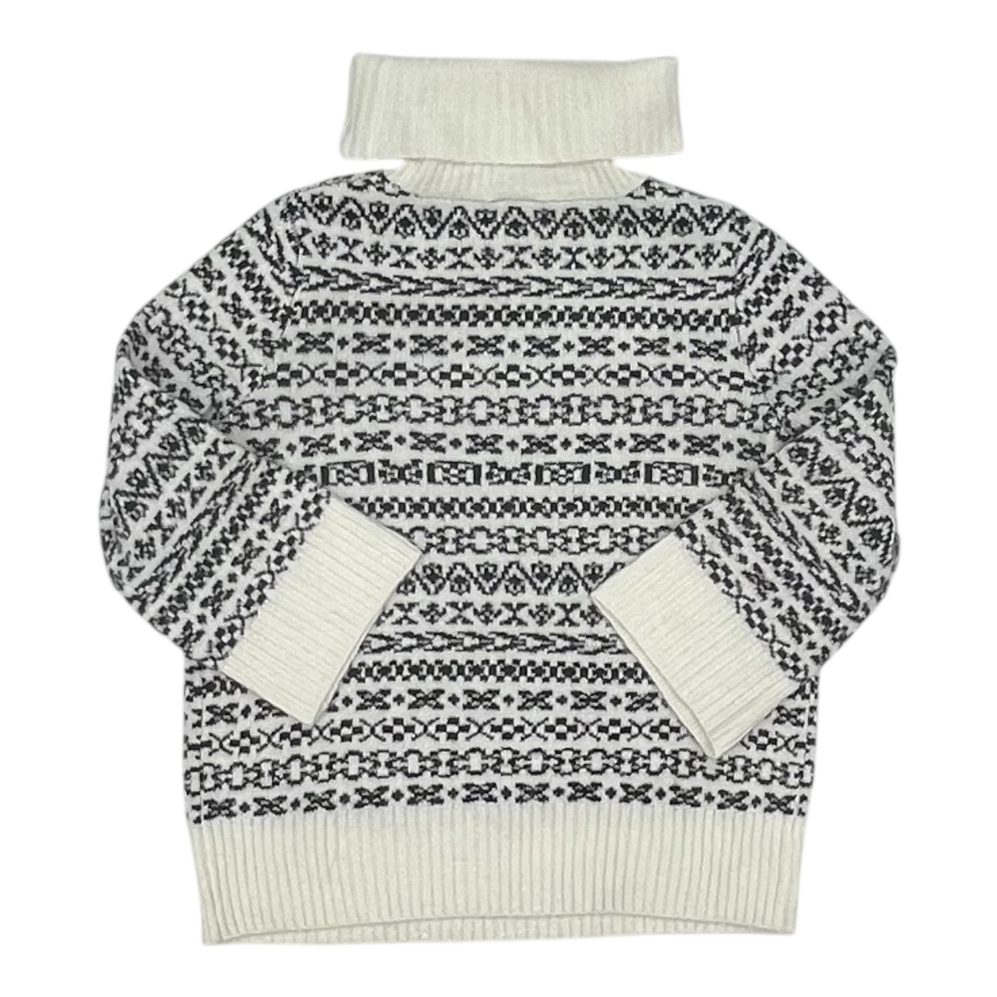 Sweater By Ann Taylor In Black & Cream, Size:Mp