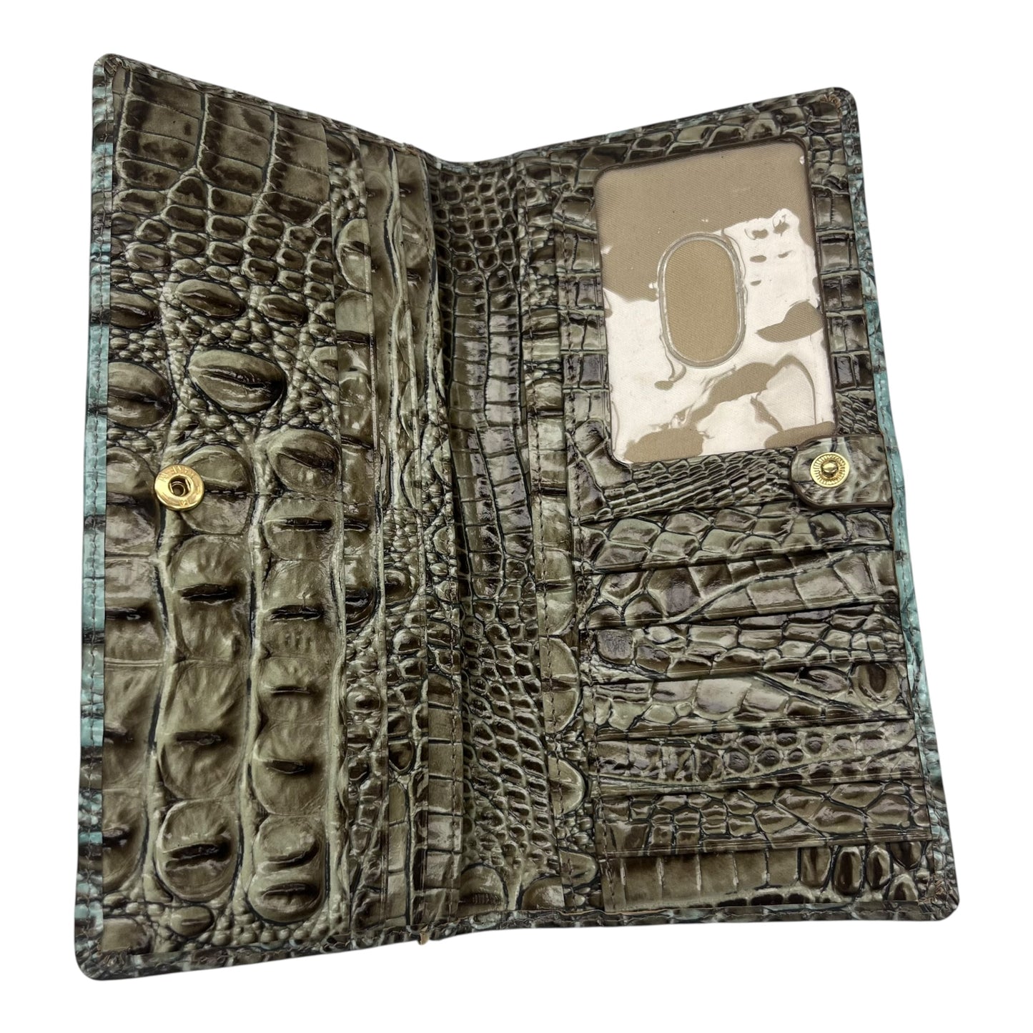 Wallet Designer By Brahmin In Teal, Size:Medium
