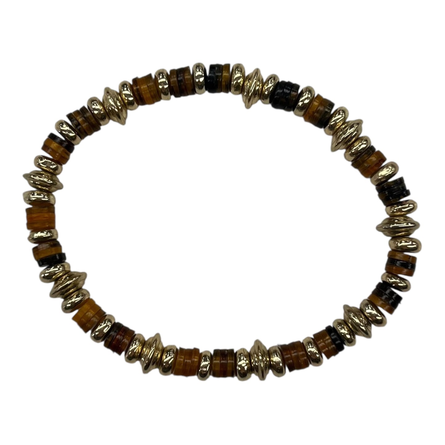 Bracelet Beaded By Clothes Mentor In Gold & Orange