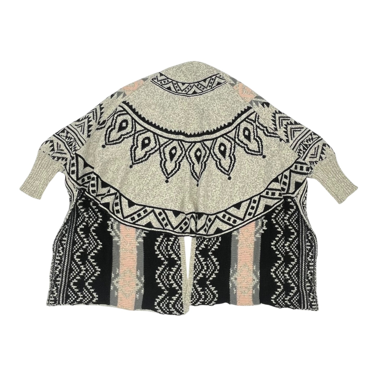 Sweater Cardigan By Maurices In Black & Cream, Size:M