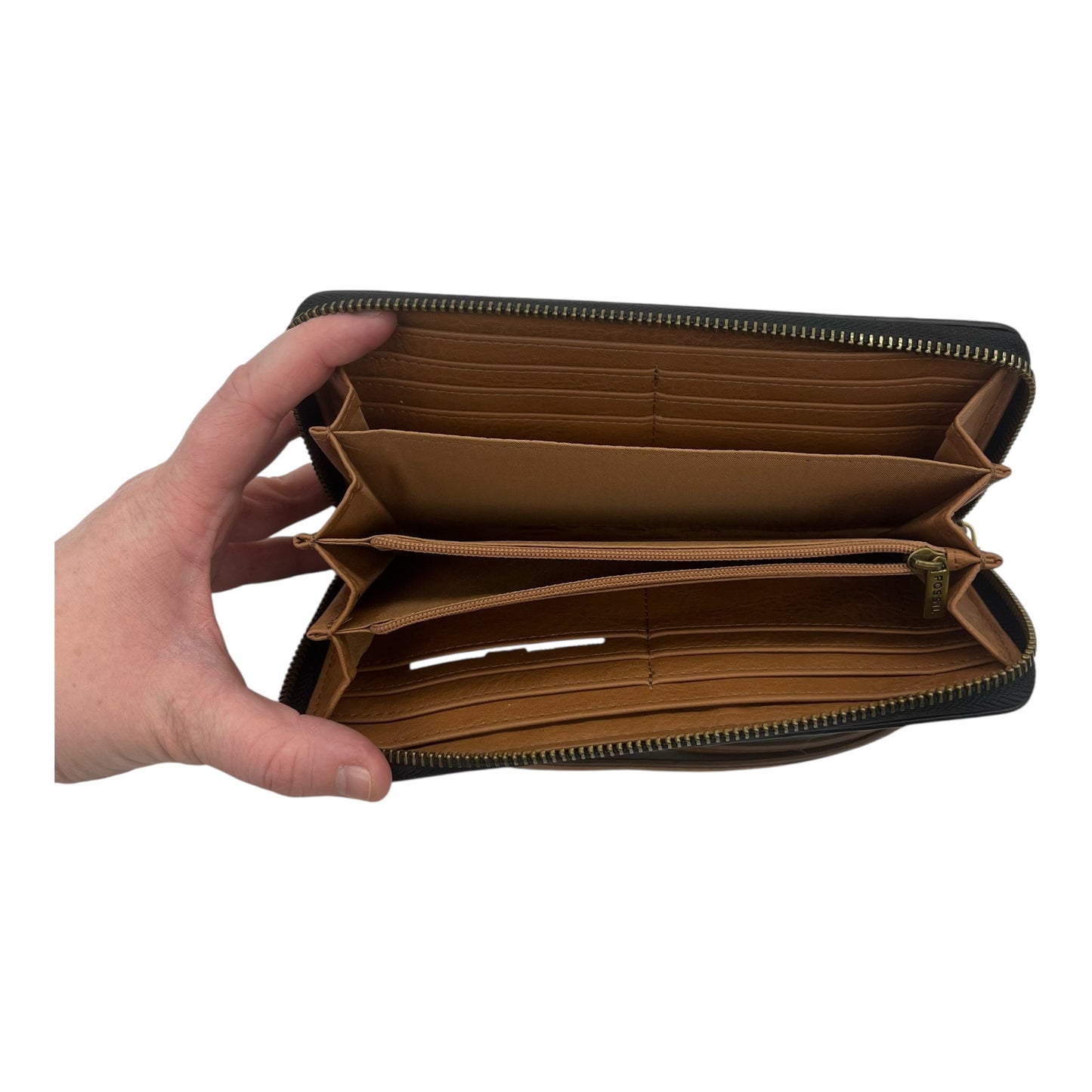 Wallet By Fossil In Black, Size:Large