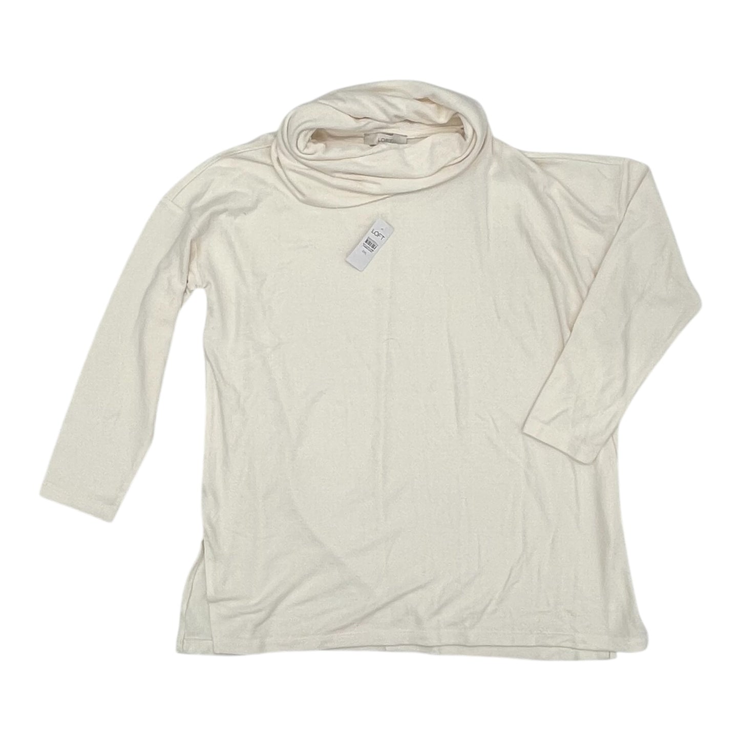 Top Ls By Loft In Cream, Size:Xxl