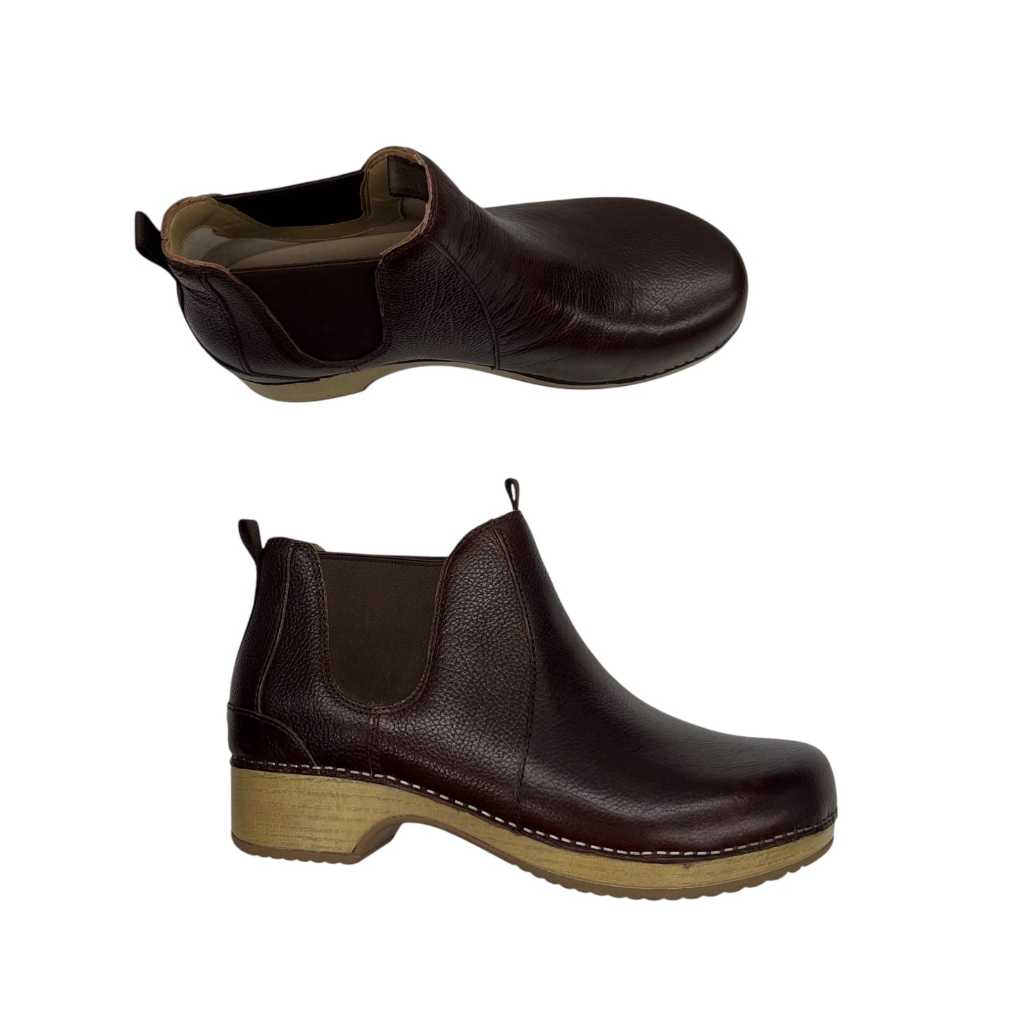 Boots Ankle Heels By Dansko In Brown, Size:9