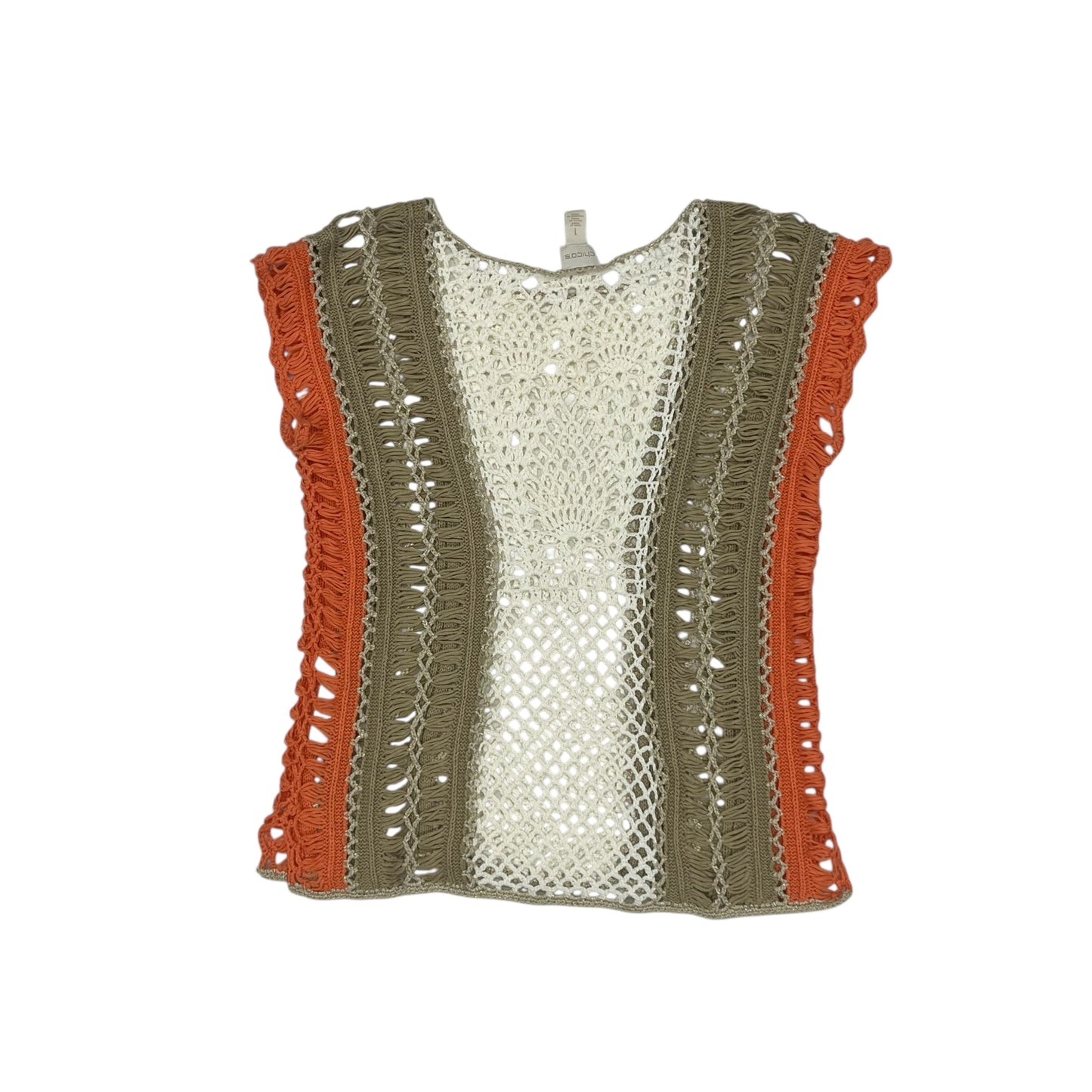 Vest Sweater By Chicos In Cream, Size:M