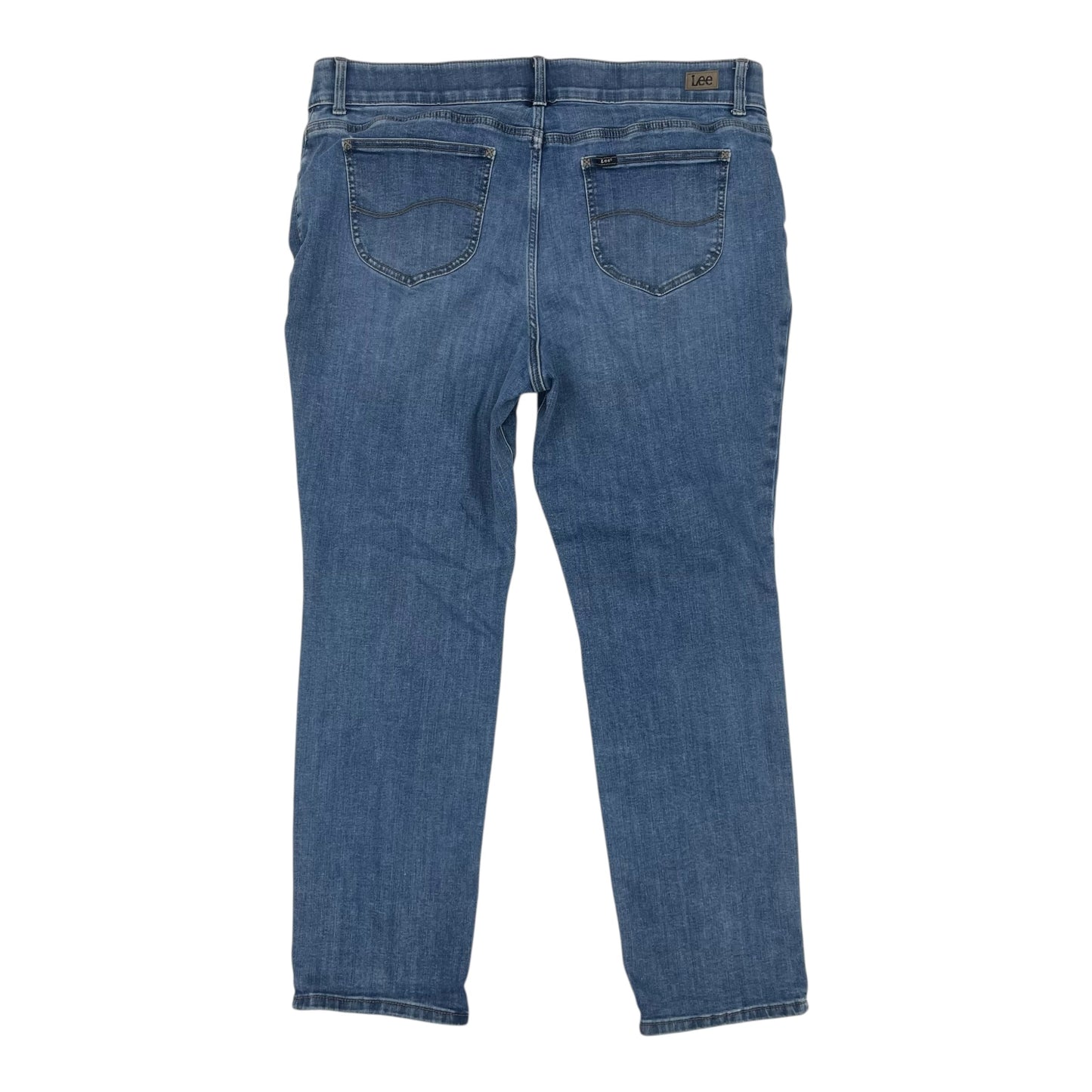 Jeans Straight By Lee In Blue Denim, Size:20