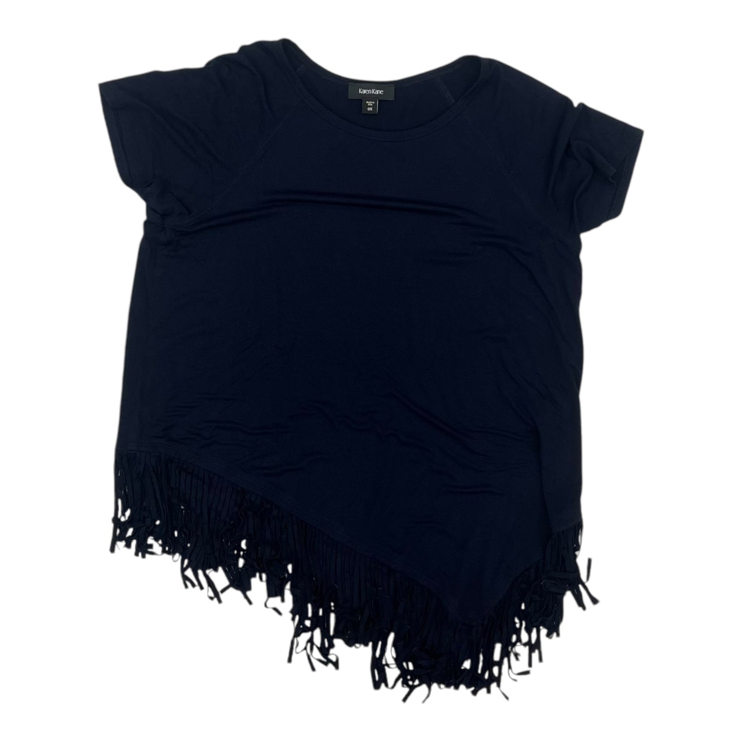 Top Ss By Karen Kane In Navy, Size:Xl