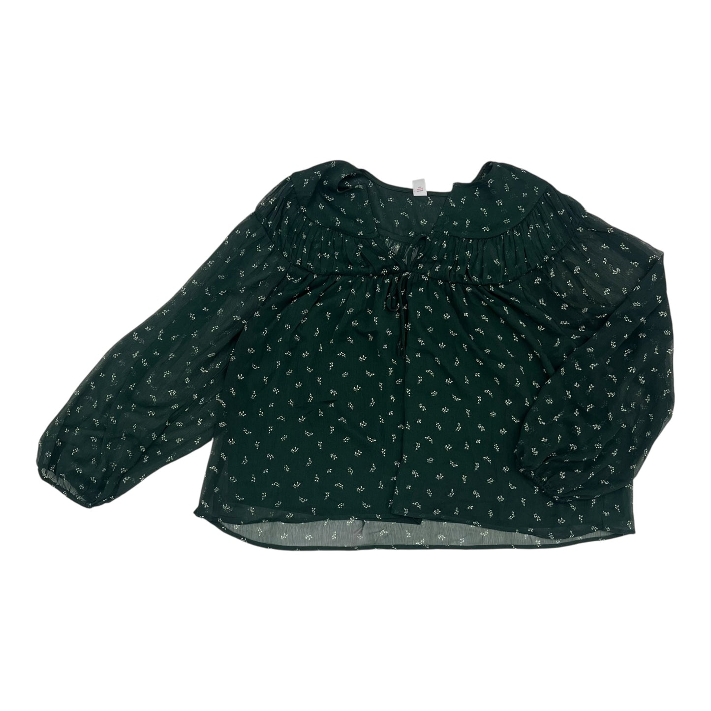 Blouse Ls By Old Navy In Green, Size:Xl