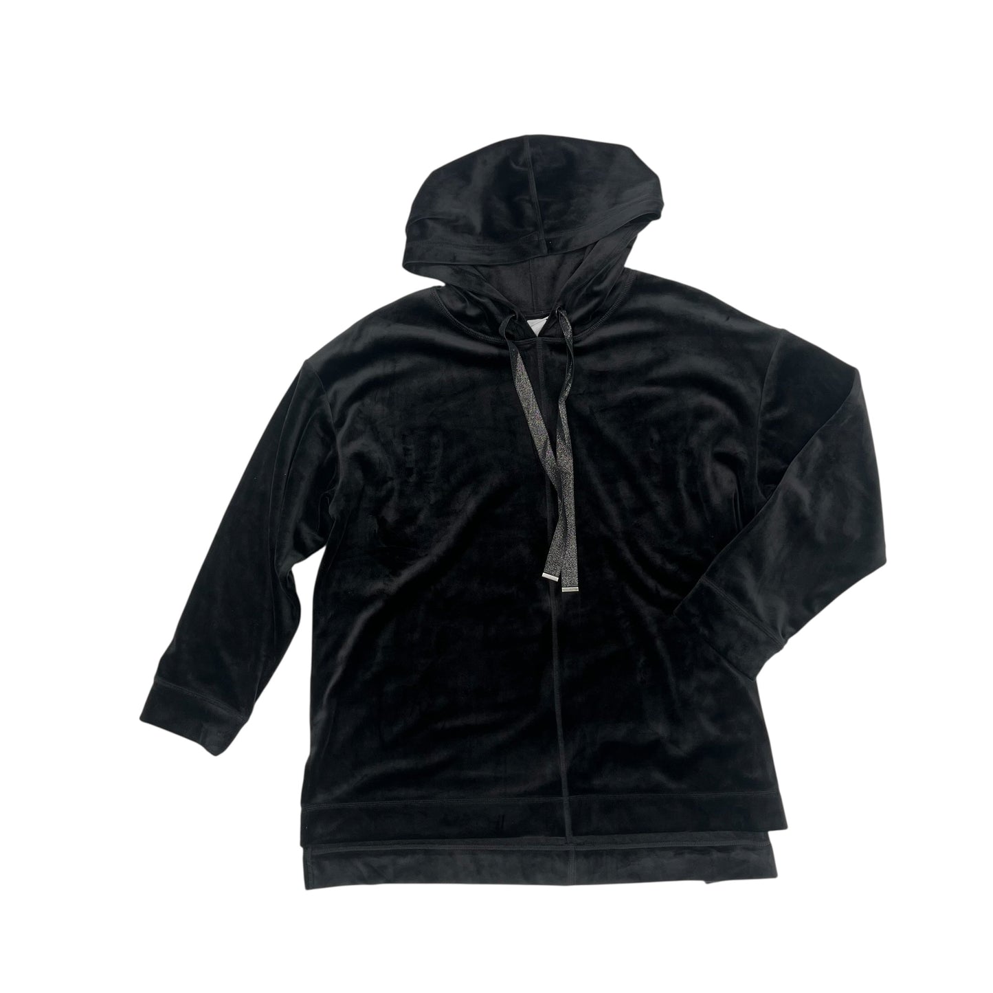 Sweatshirt Hoodie By Chicos In Black, Size:Xl