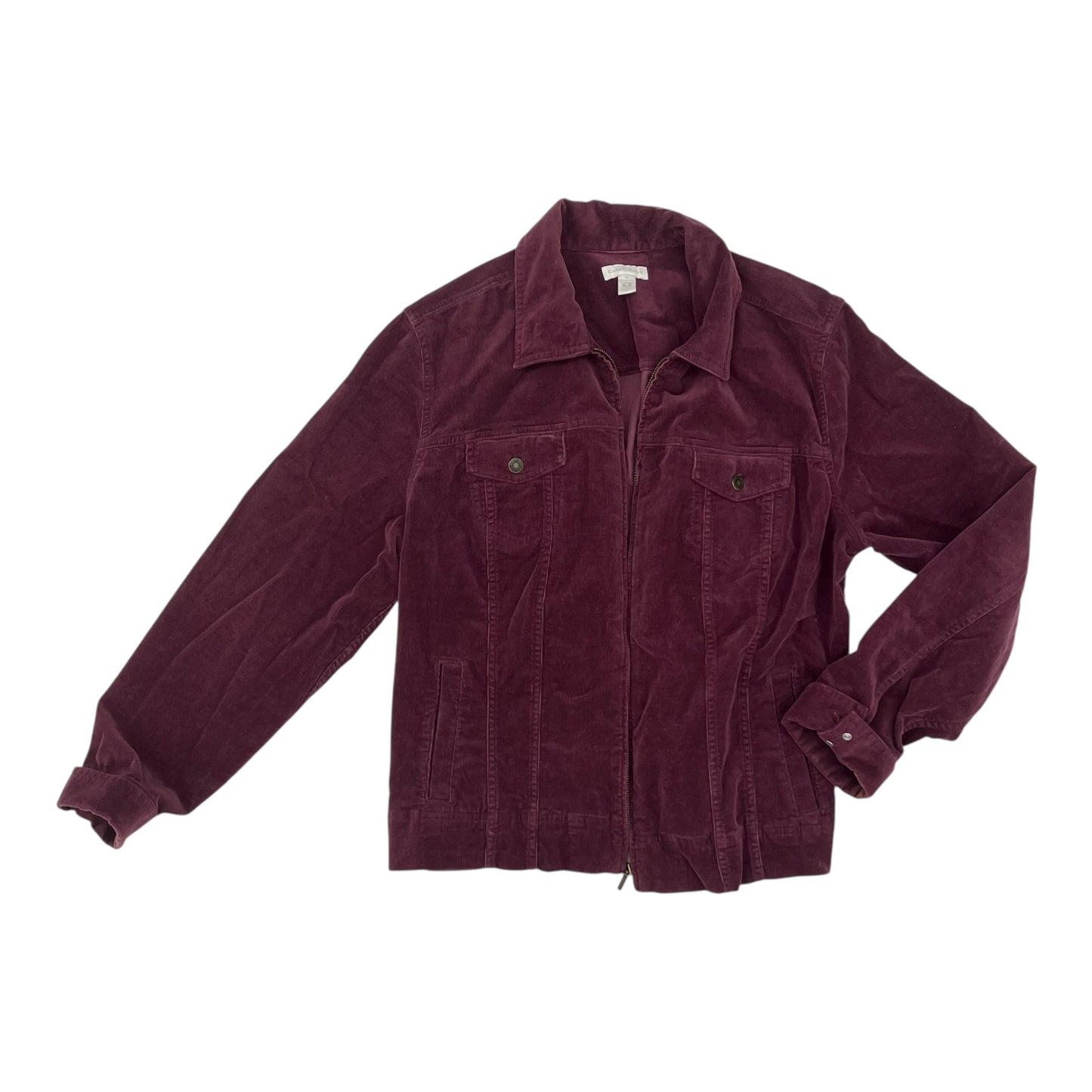 Jacket Moto By Charter Club In Purple, Size:Xl