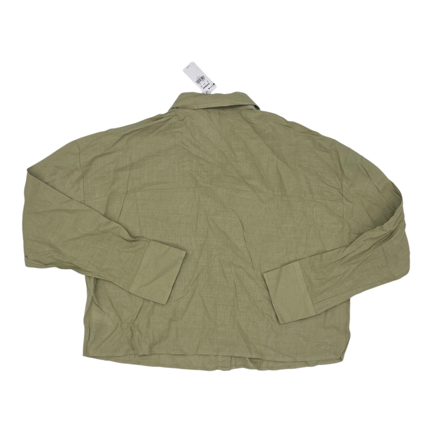 Blouse Ls By Express In Green, Size:L