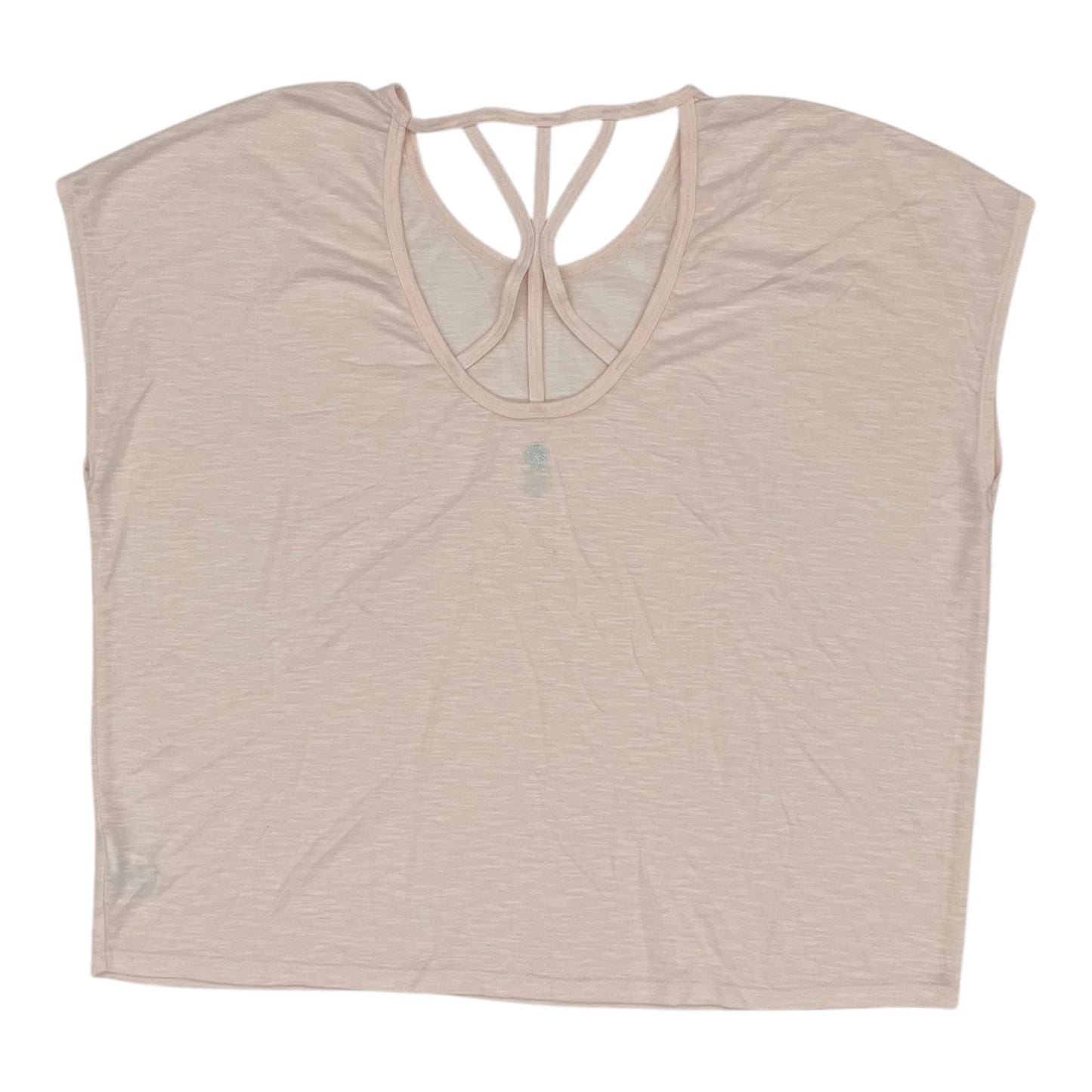 Athletic Top Ss By Gaiam In Peach, Size:L