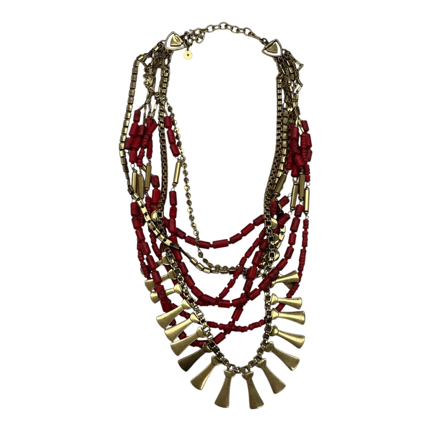 NECKLACE LAYERED by STELLA AND DOT In GOLD & RED