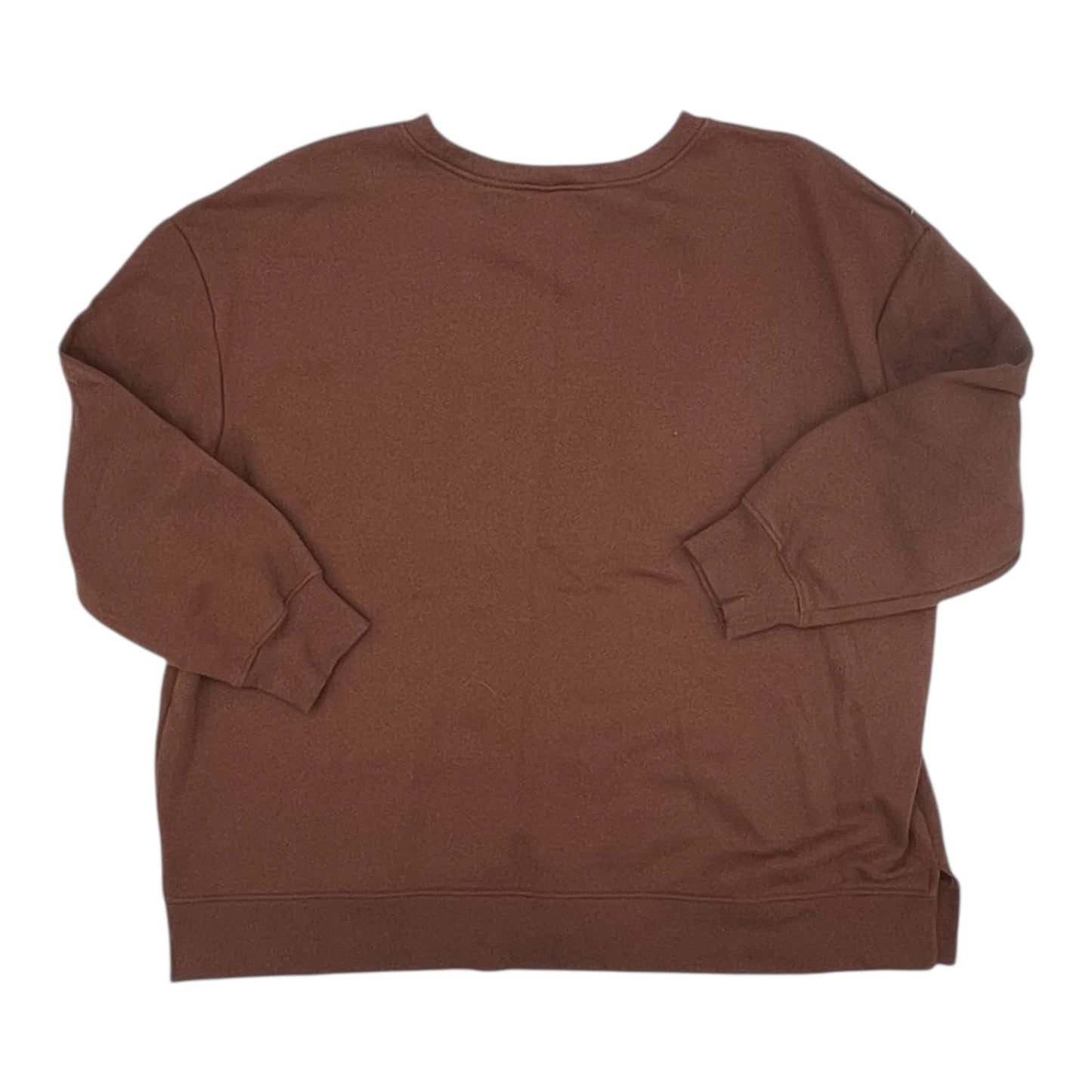 Sweatshirt Crewneck By Terra & Sky In Brown, Size:1X