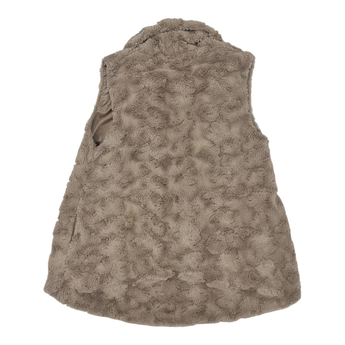 Vest Faux Fur & Sherpa By Entro In Tan, Size:S