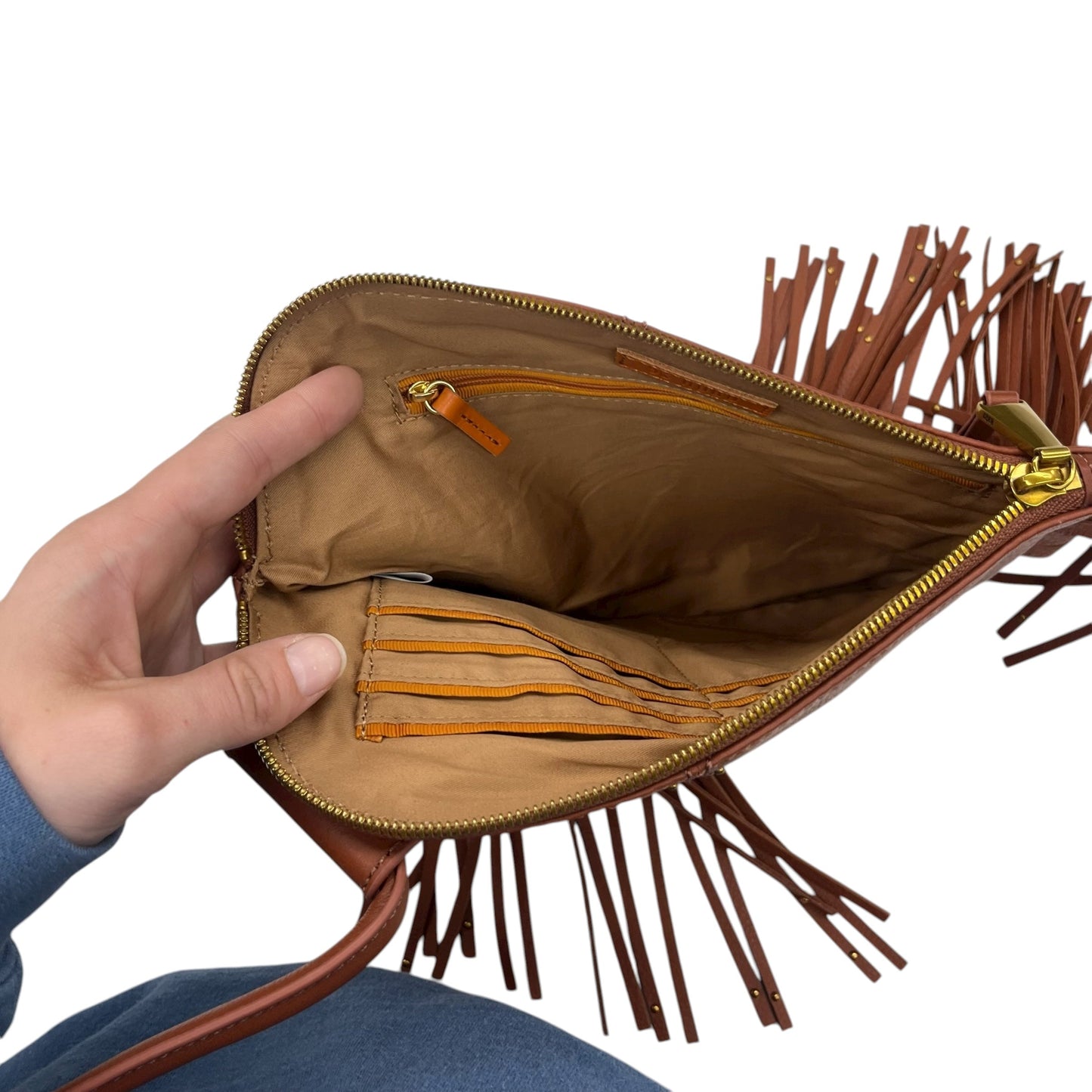 Wristlet Leather By Hobo Intl In Brown, Size:Large