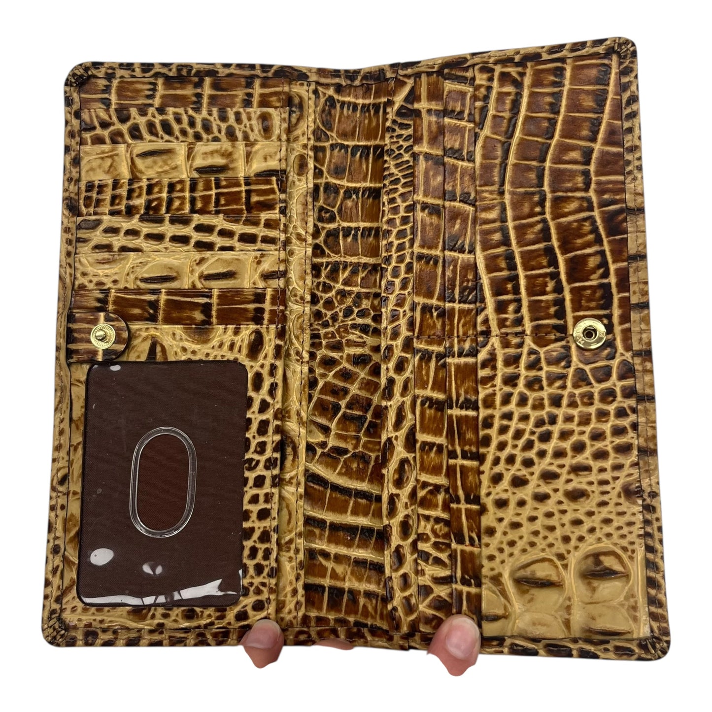 Wallet Designer By Brahmin In Tan, Size:Medium