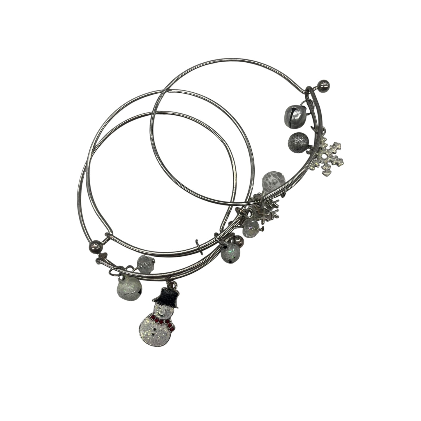 Bracelet Set By Clothes Mentor In Silver, Size:03 Piece Set