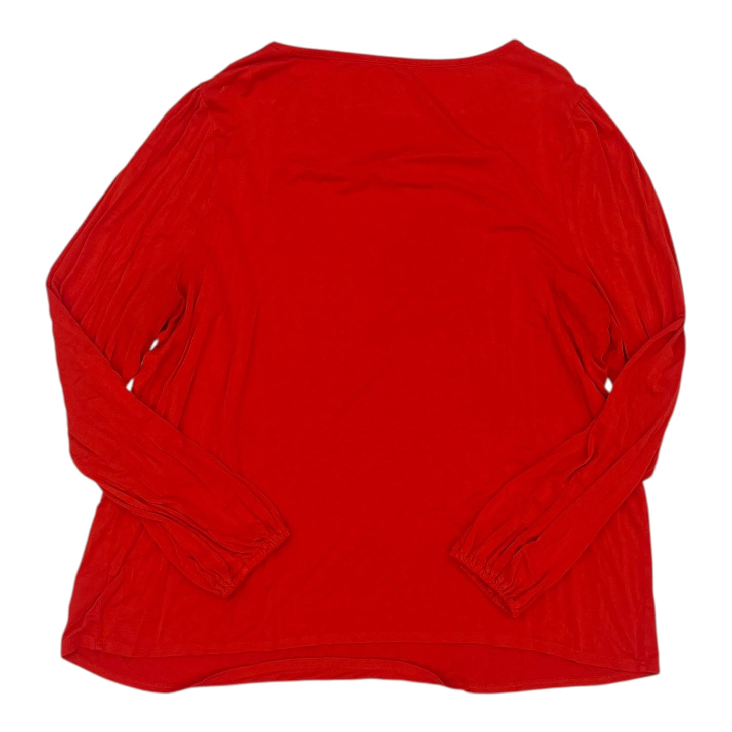 Blouse Ls By Ava & Viv In Orange, Size:1X