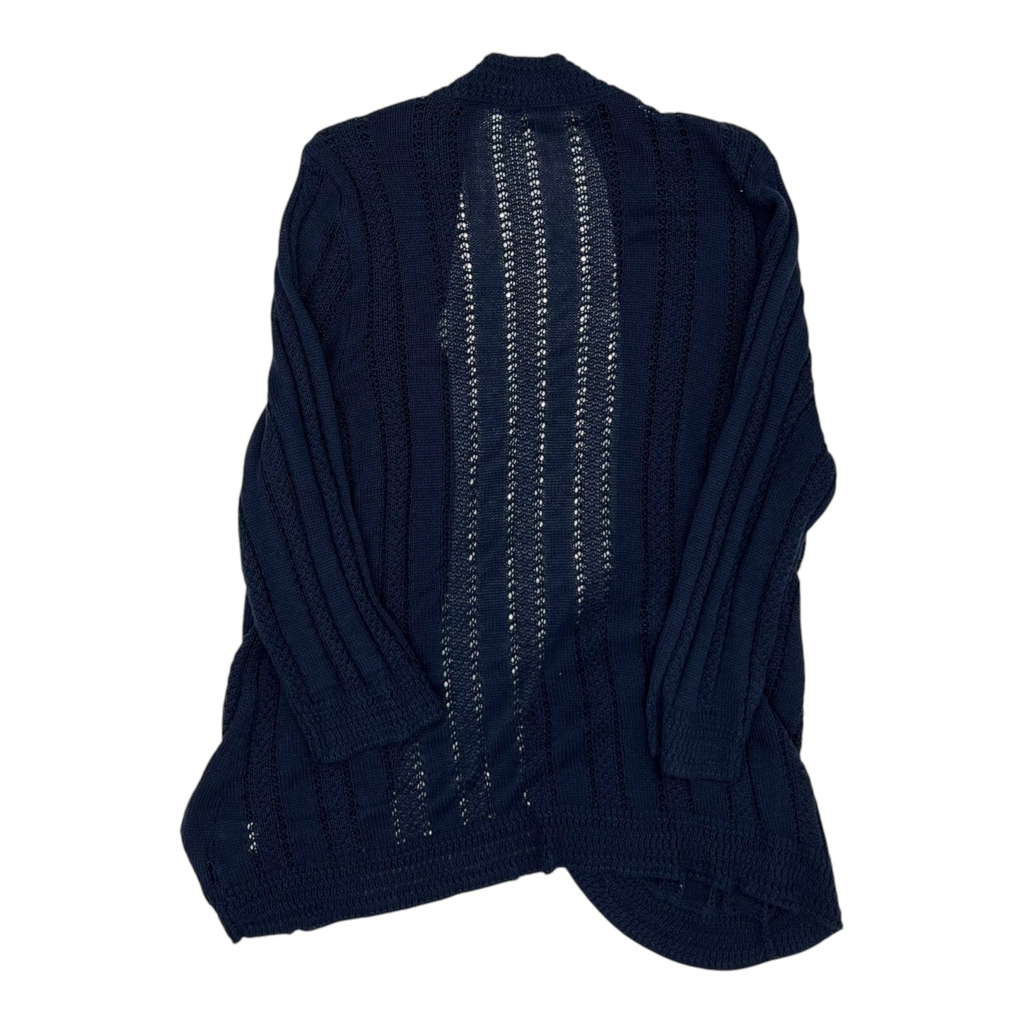 Sweater Cardigan By Dana Buchman In Blue, Size:1X