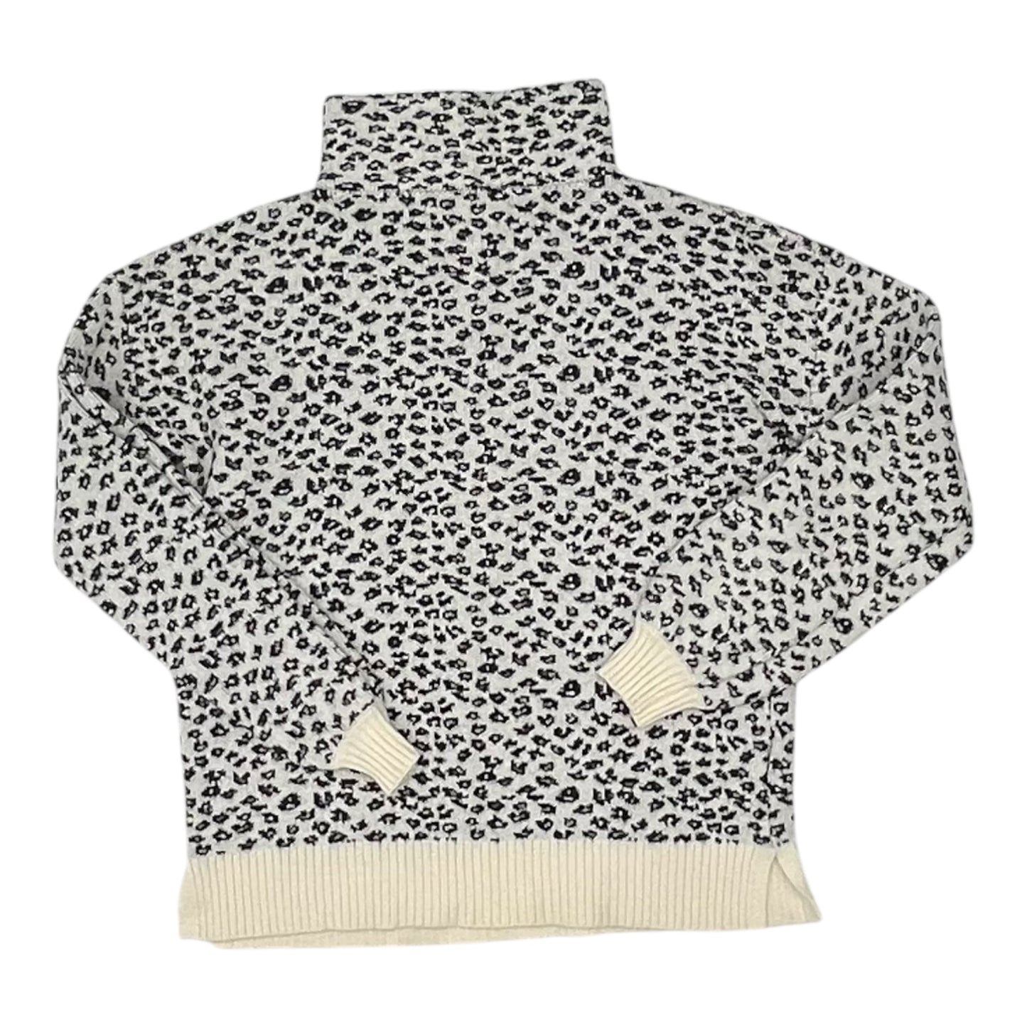 Sweatshirt Collar By Loft In Black & White, Size:Xs