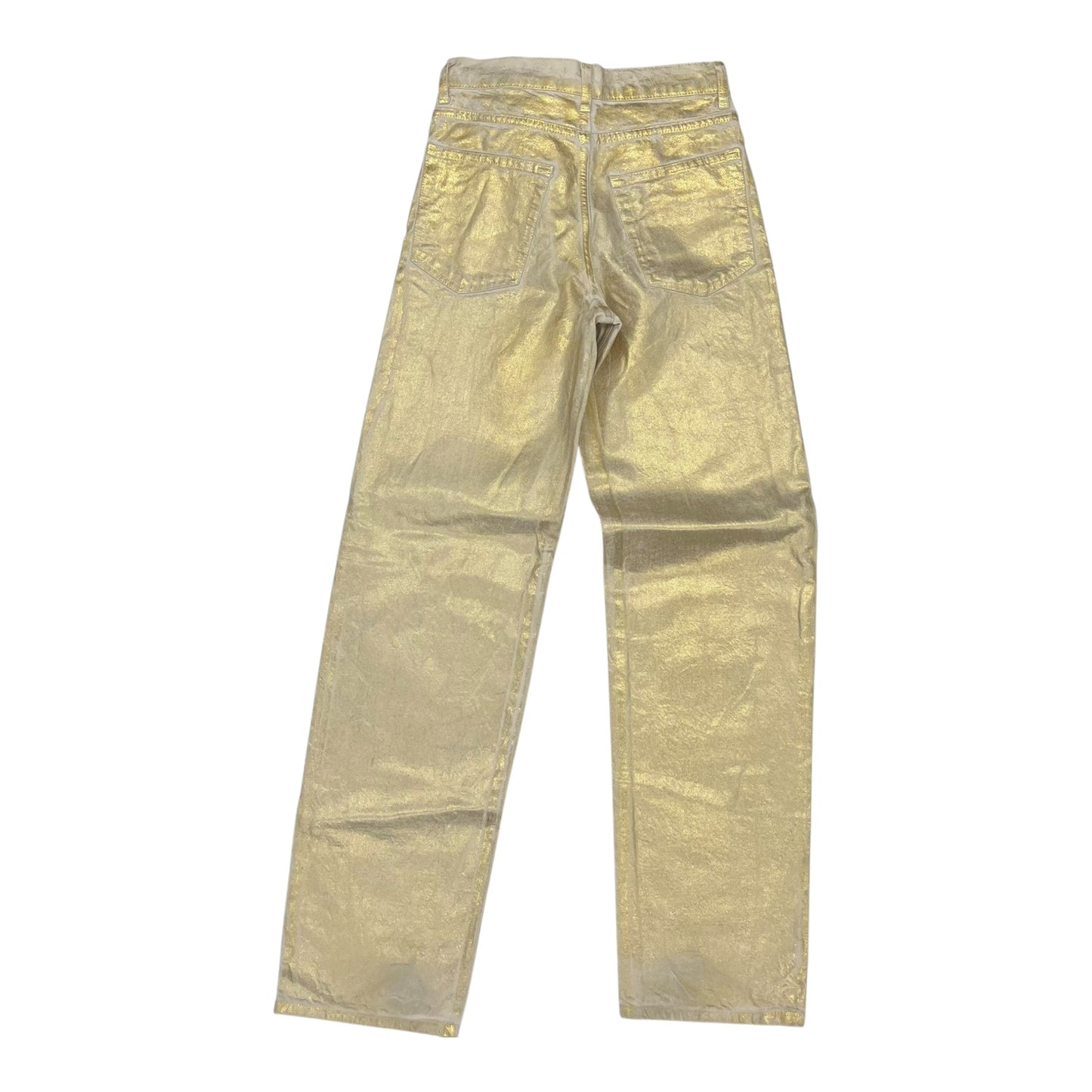 Jeans Straight By Zara In Gold, Size:4