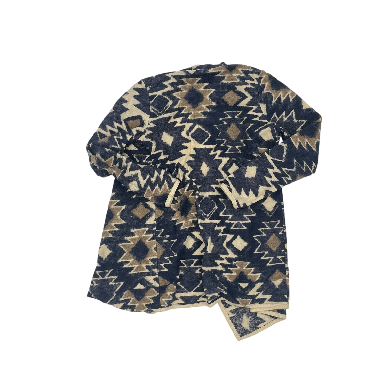 Cardigan By Lucky Brand In Blue & Cream, Size:S