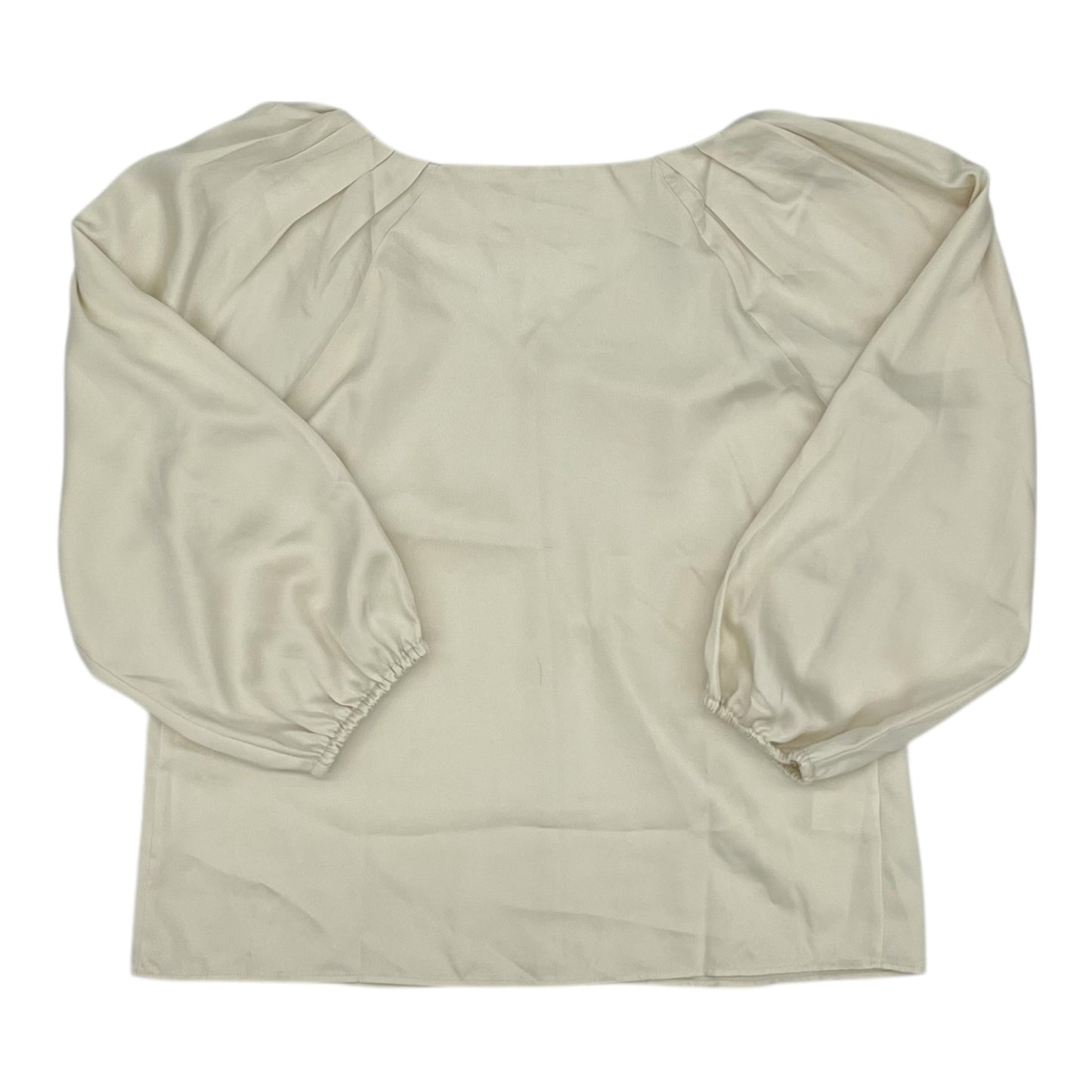 Blouse Ls By Loft In Tan, Size:Xs