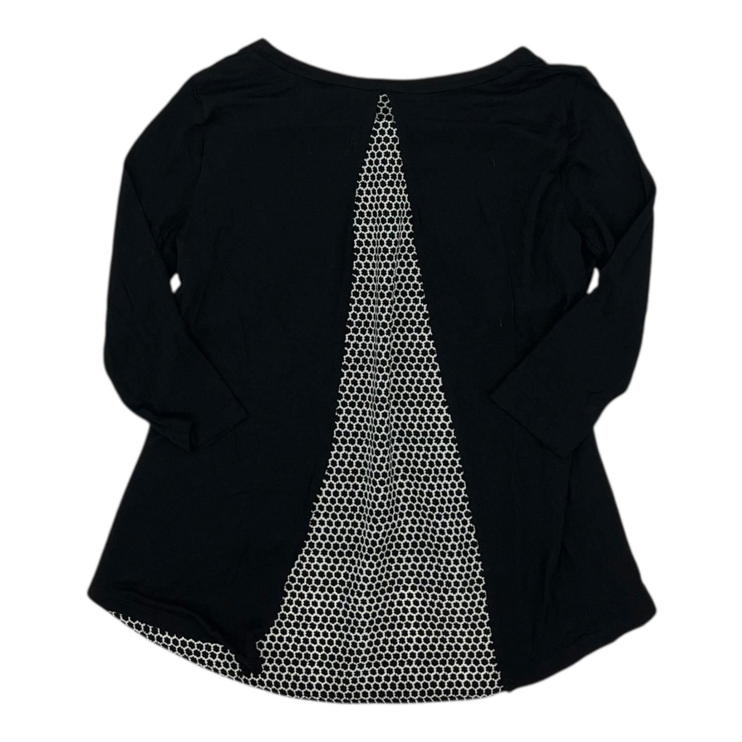 Top 3/4 Sleeve By Ann Taylor In Black, Size:Xsp