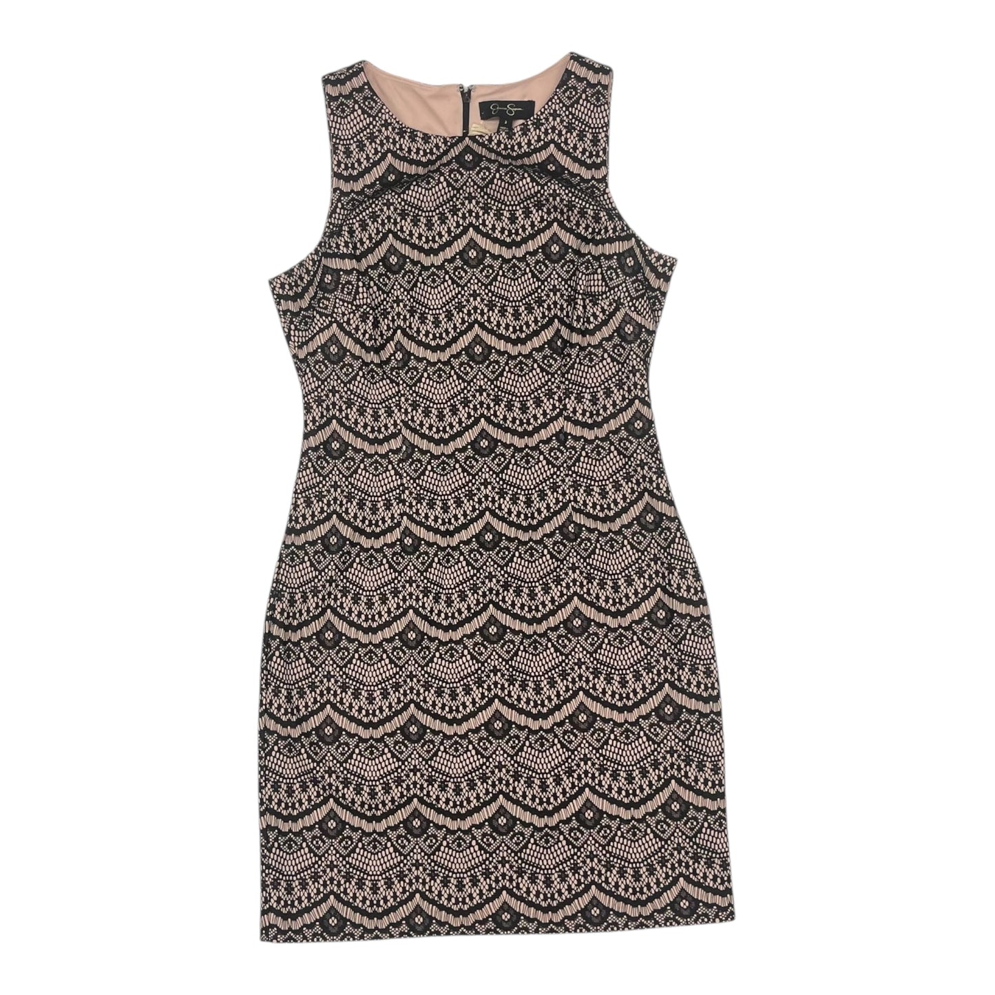 Dress Work By Jessica Simpson In Black & Pink, Size:2