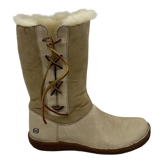Boots Leather By Born In Cream, Size:8
