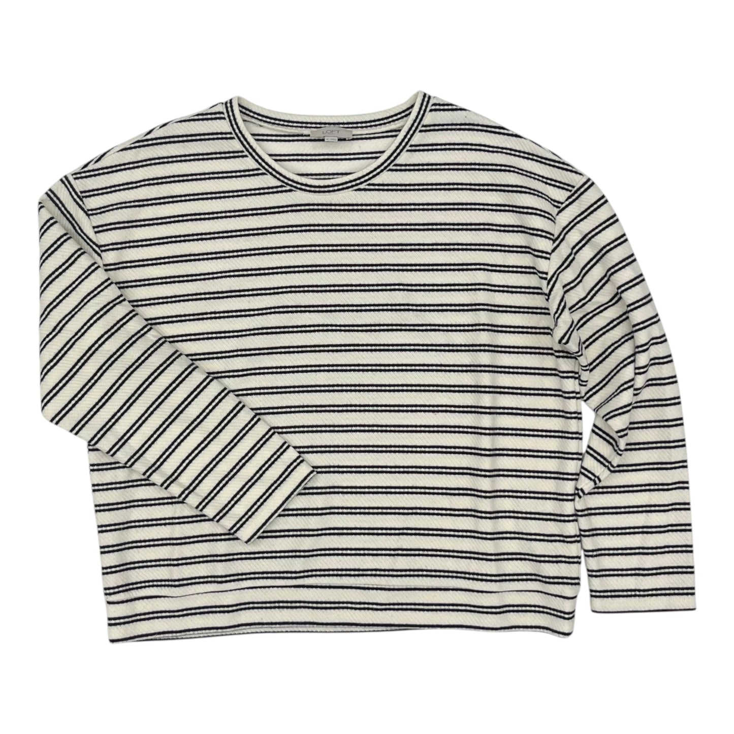 Top Ls By Loft In Black & Cream, Size:Xl