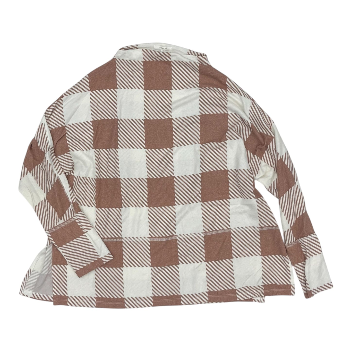 Blouse Ls By Maurices In Cream, Size:Xl