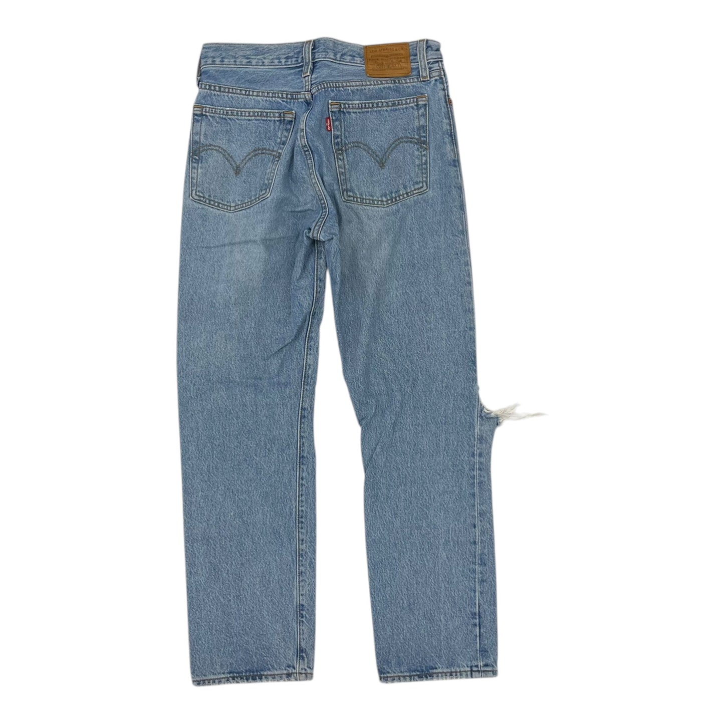 Jeans Straight By Levis In Blue Denim, Size:4