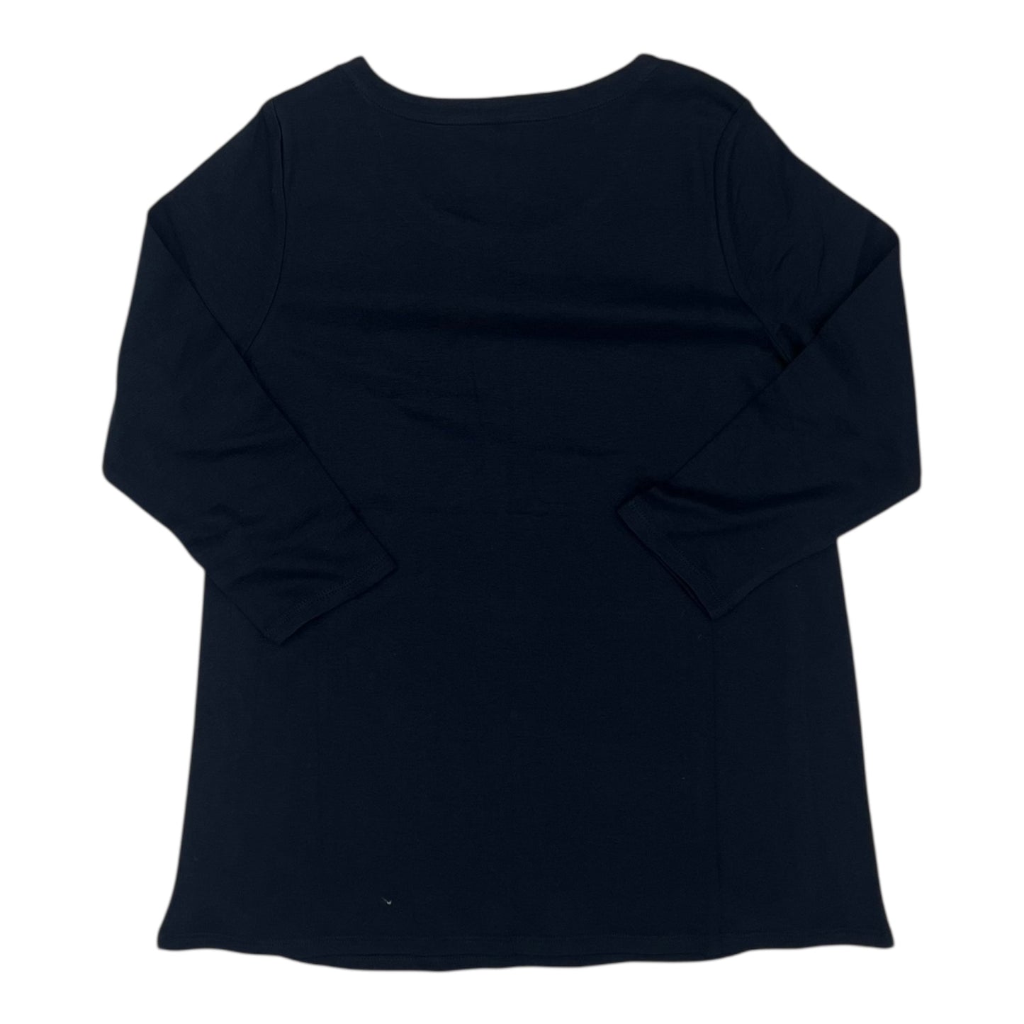 Top 3/4 Sleeve Basic By J. Jill In Navy, Size:S