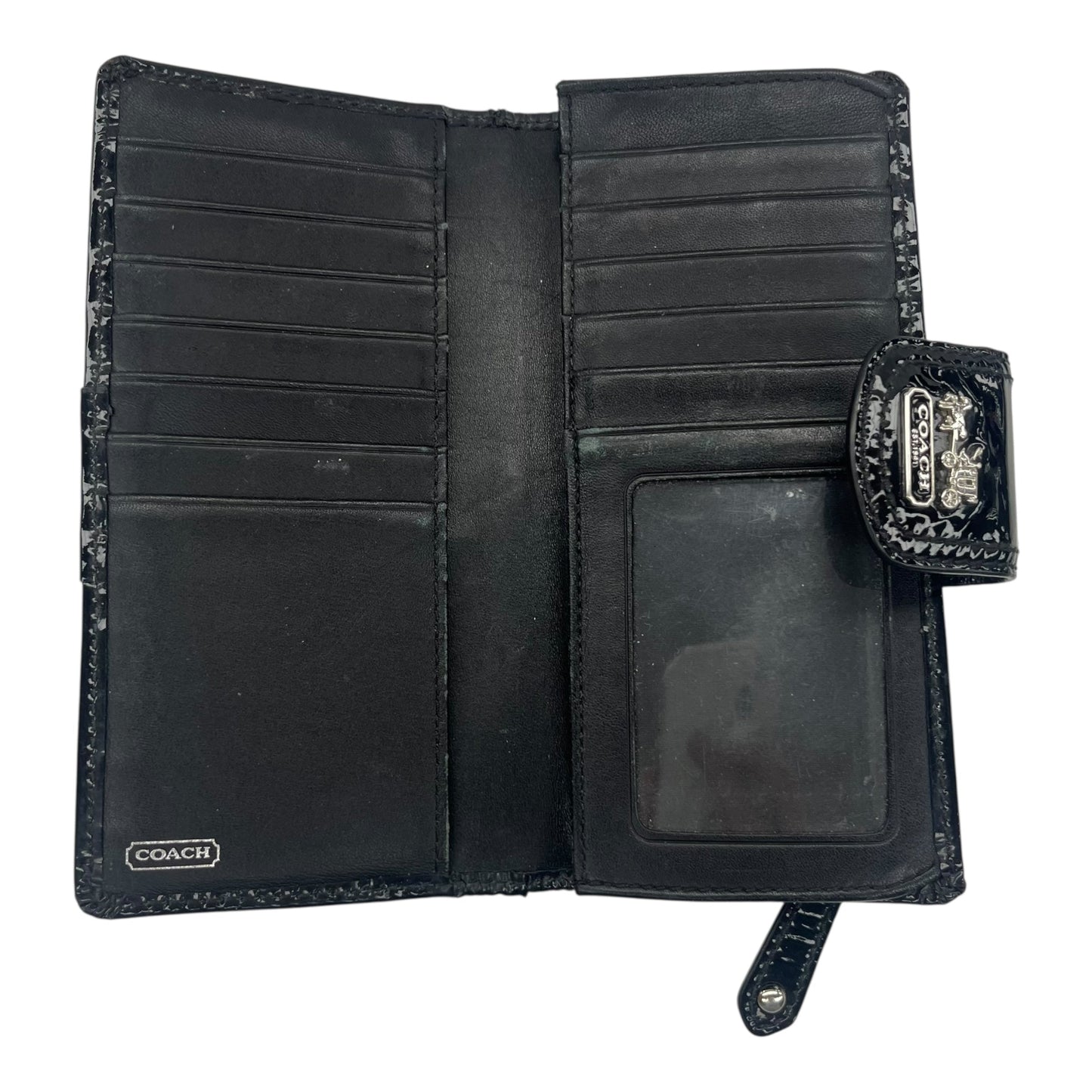 Wallet Designer By Coach In Black, Size:Medium