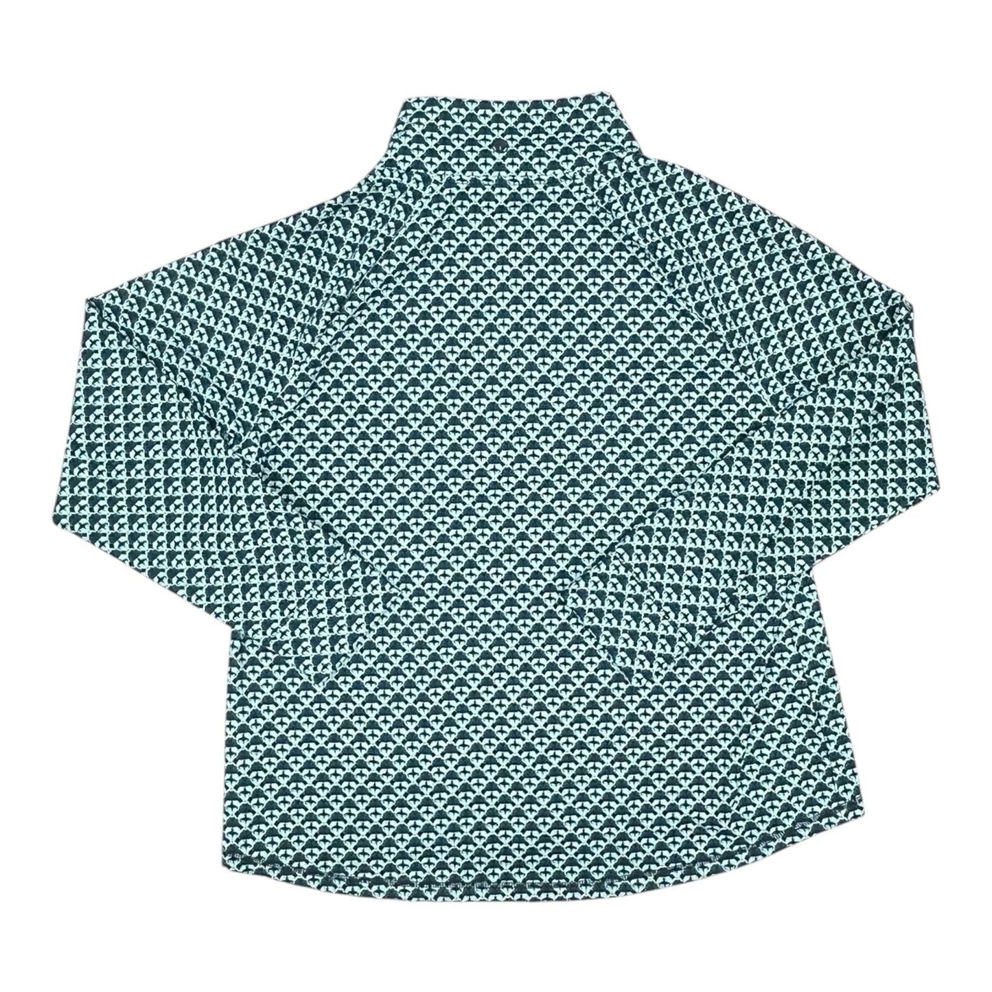 Athletic Top Ls Collar By Talbots In Teal, Size:Xl