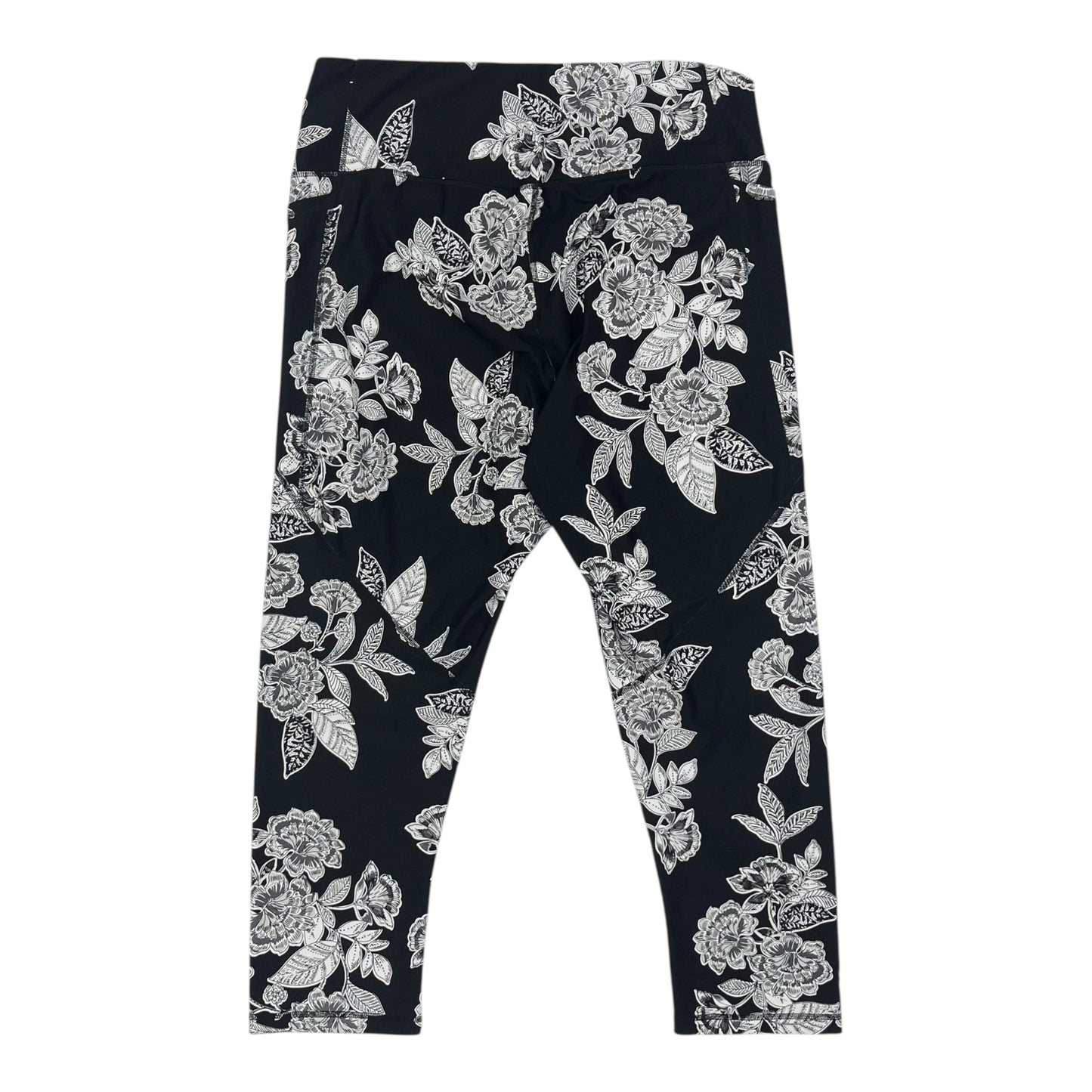 Athletic Leggings By Clothes Mentor In Black & White, Size:Xxl