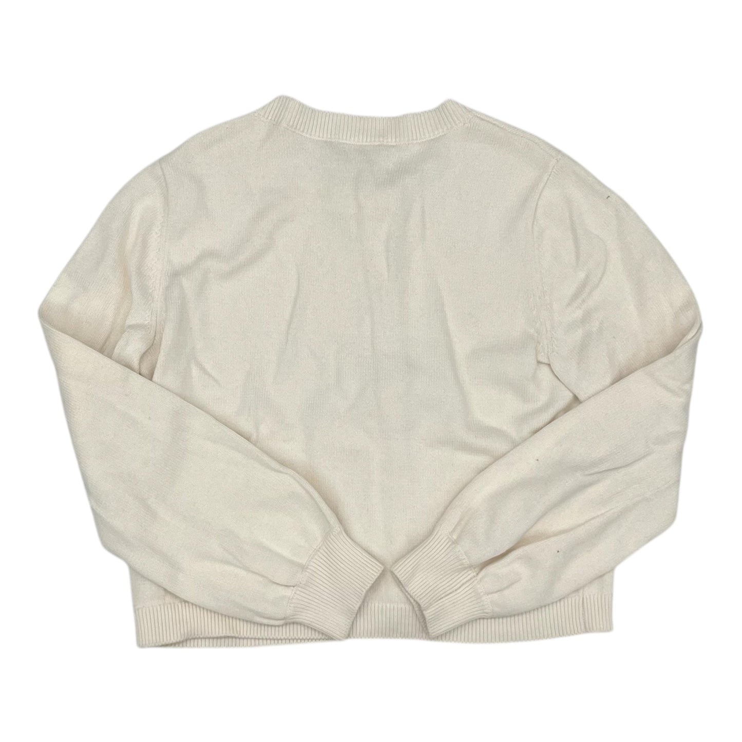 Sweater Cardigan By Loft In Tan, Size:L