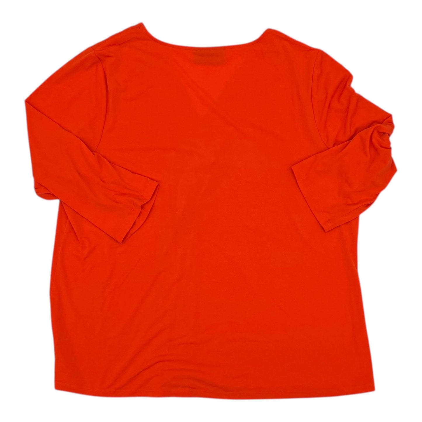 Blouse 3/4 Sleeve By Lane Bryant In Orange, Size:1X
