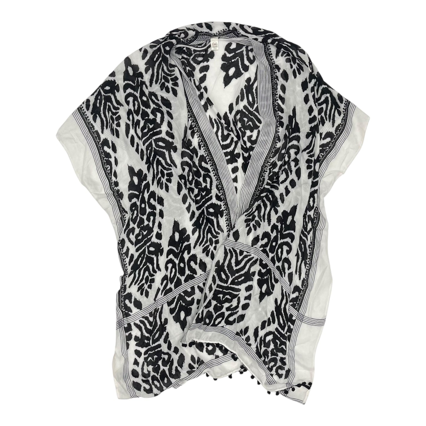 Kimono By Cato In Black & White, Size:Osfm