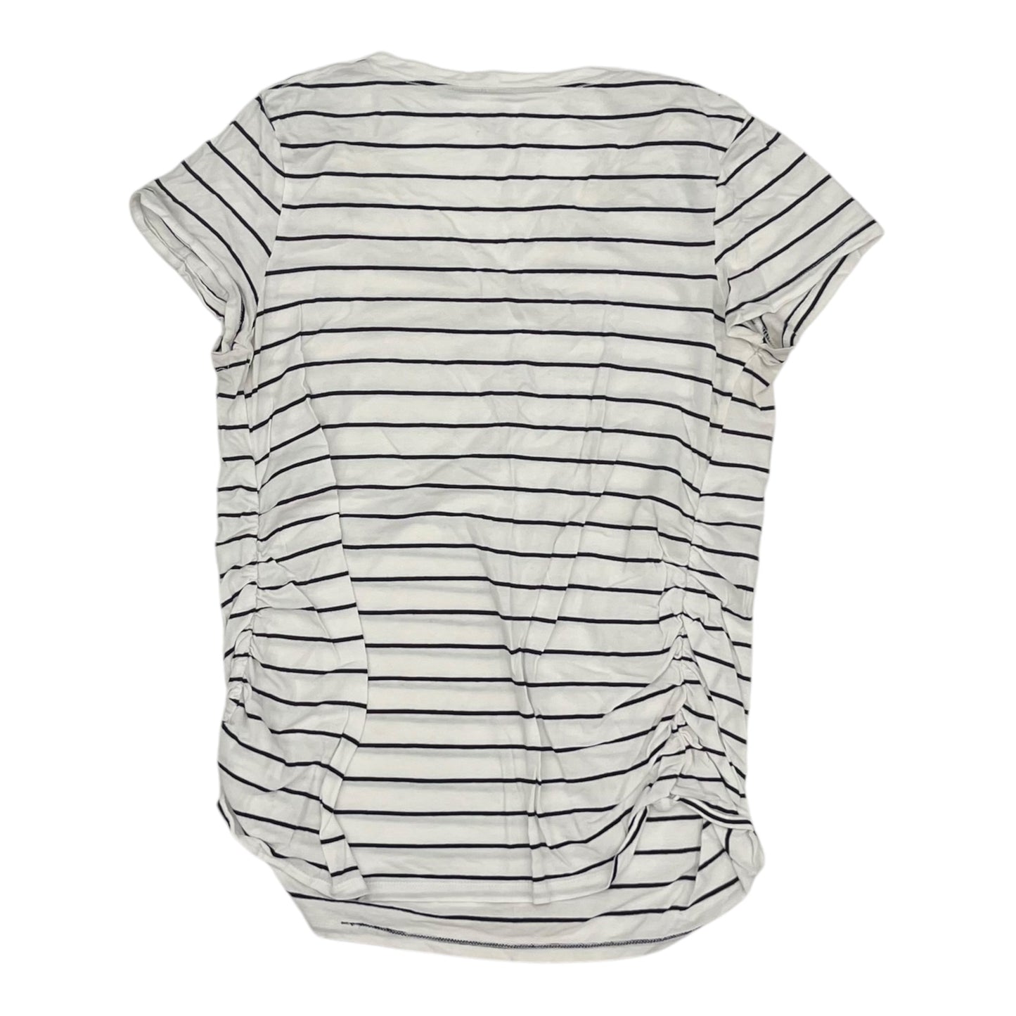 Mat Top Ss By Isabel Maternity In Black & White, Size:L