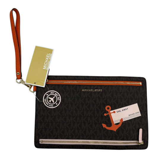 Wristlet Designer By Michael Kors In Brown, Size:Medium