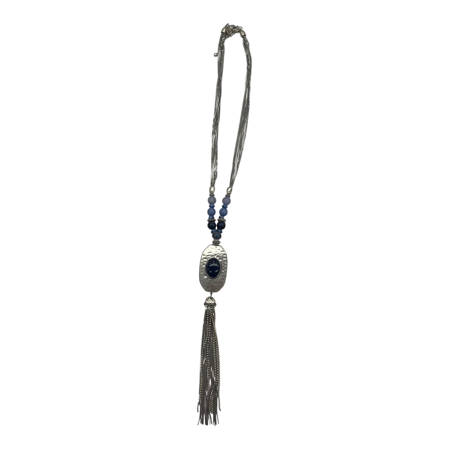 Necklace Statement By Chicos In Blue & Silver