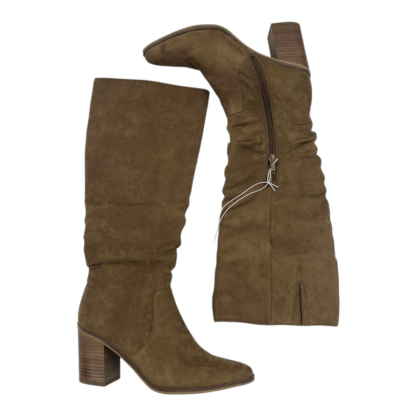 Boots Knee Heels By Universal Thread In Brown, Size:6.5