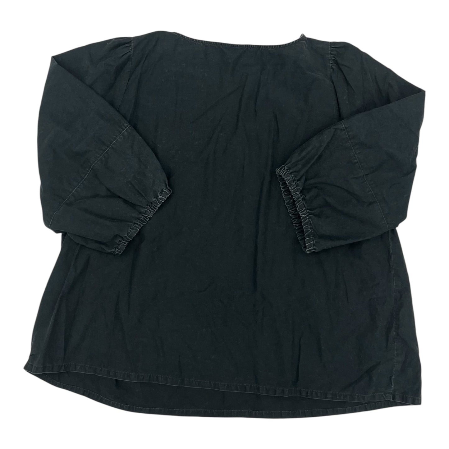 Blouse 3/4 Sleeve By Ava & Viv In Black, Size:2X